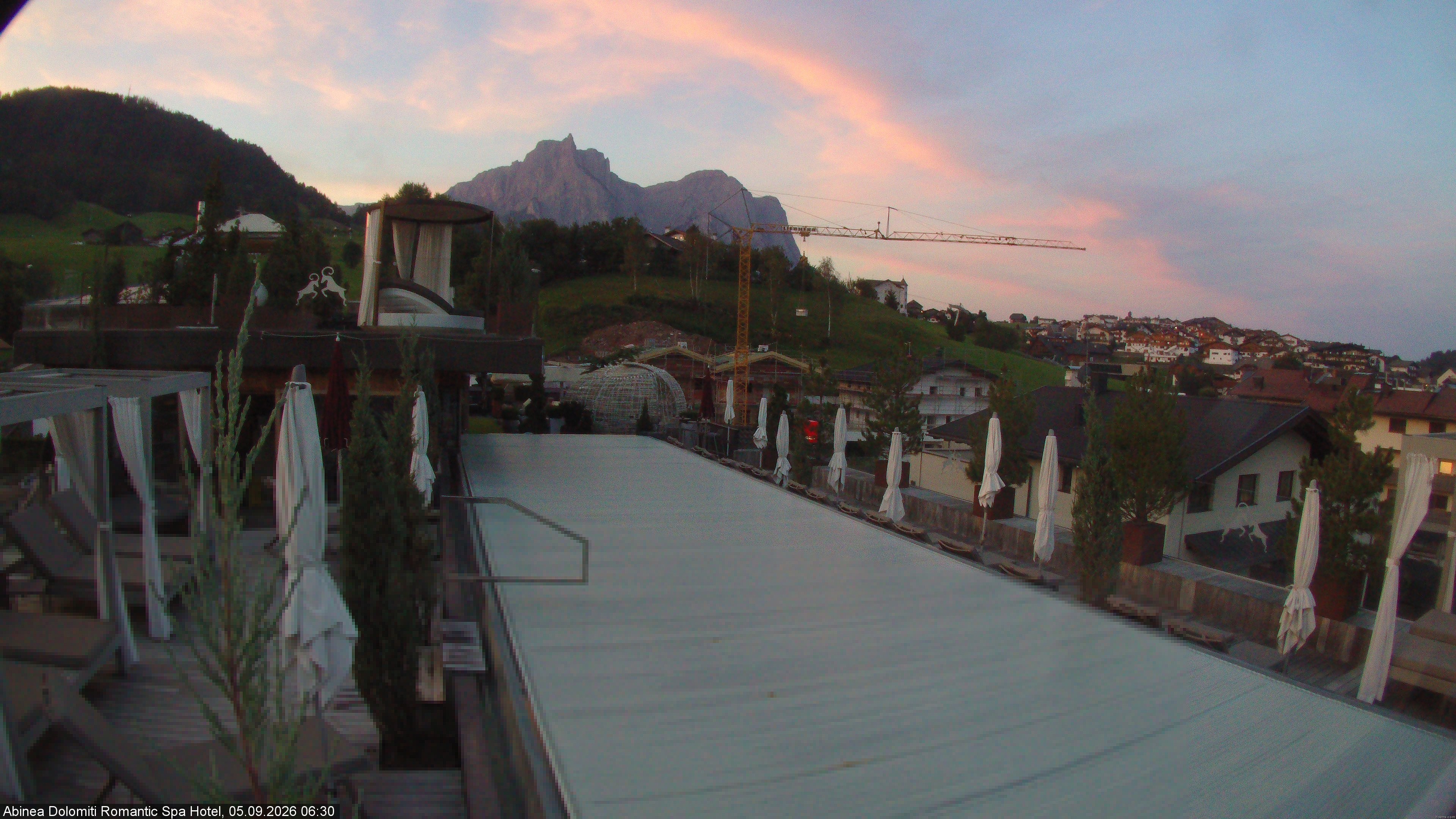 Archived image Webcam Kastelruth: Abinea Dolomiti Romantic Spa Hotel