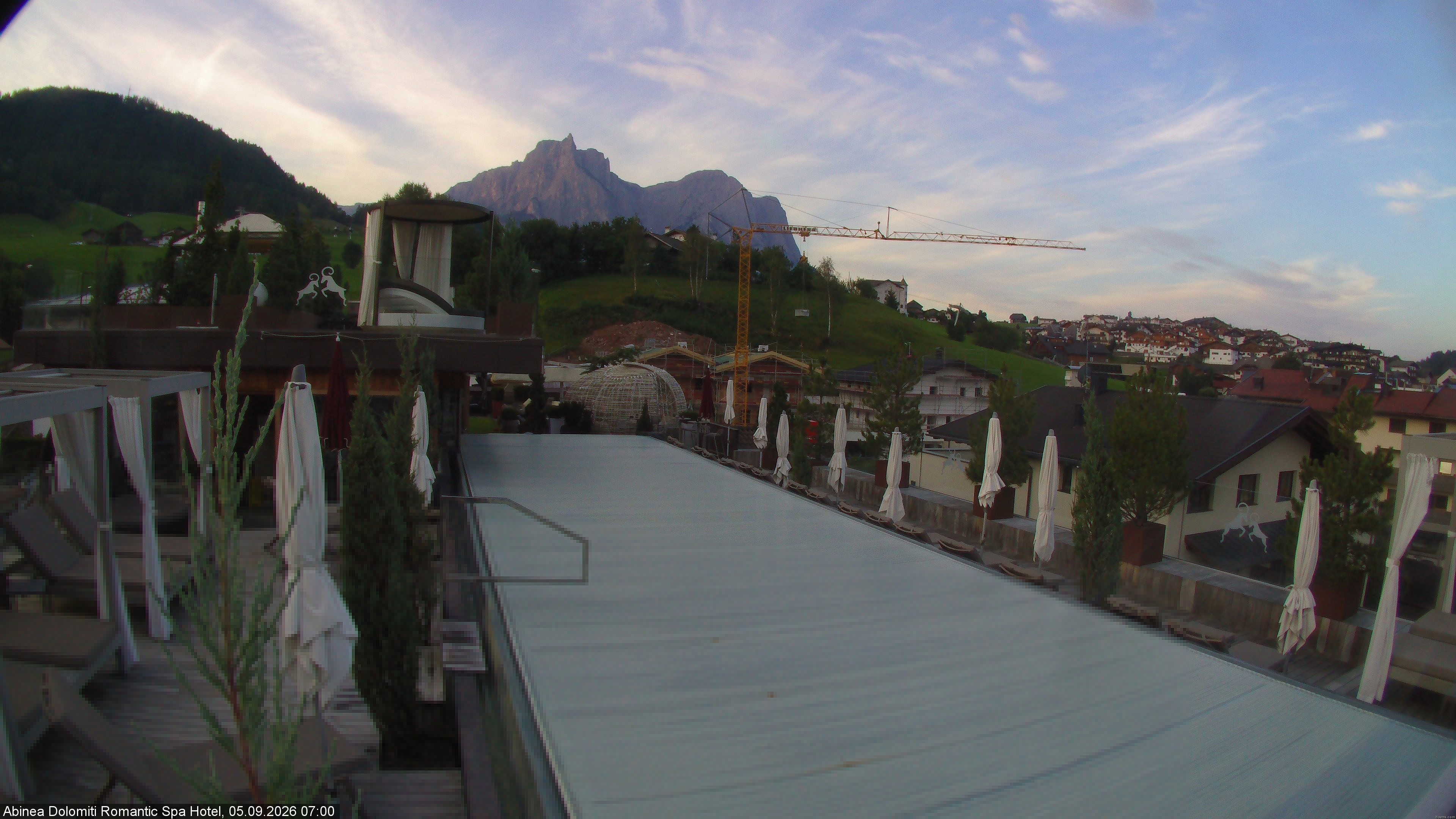 Archived image Webcam Kastelruth: Abinea Dolomiti Romantic Spa Hotel