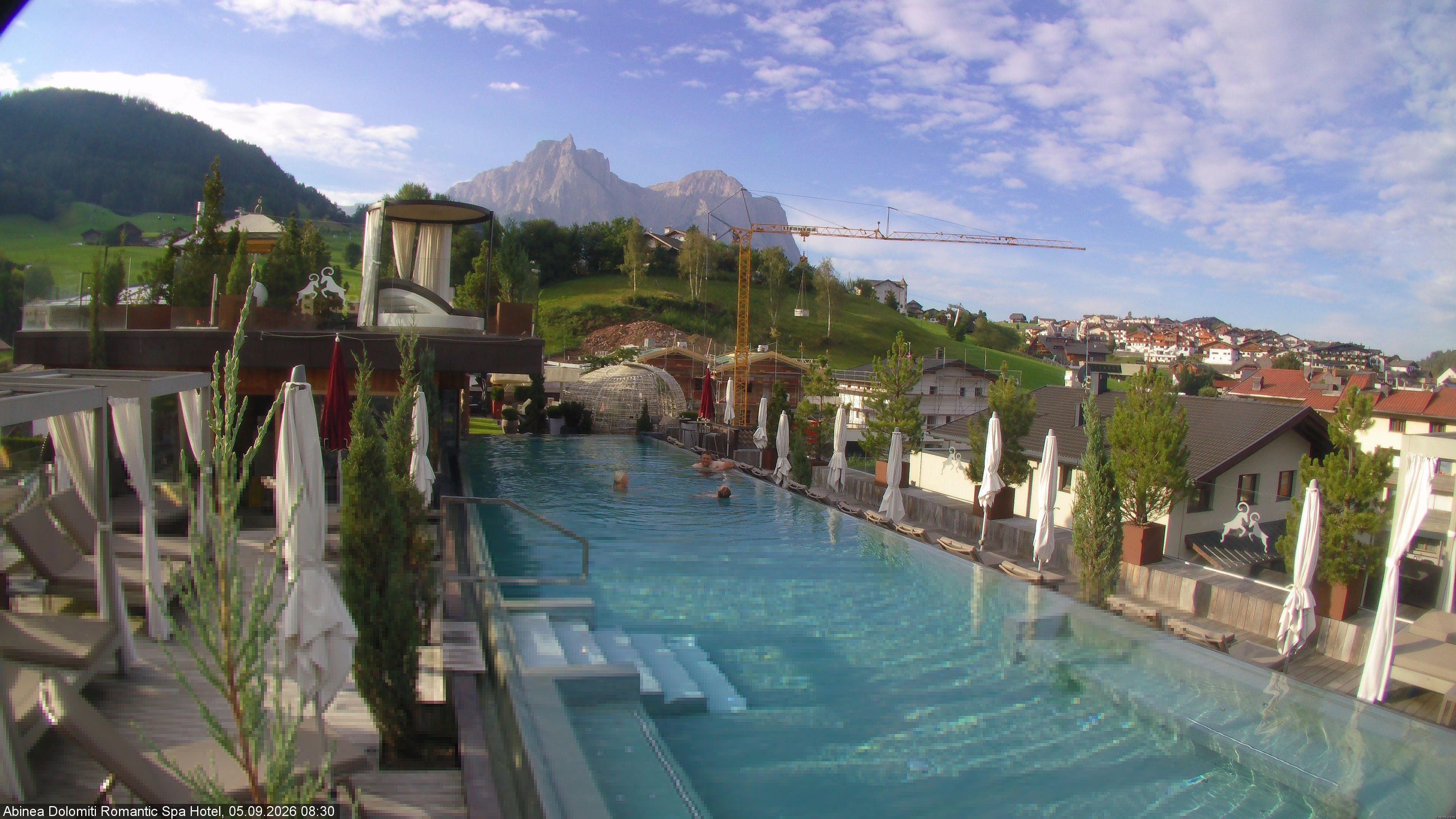Archived image Webcam Kastelruth: Abinea Dolomiti Romantic Spa Hotel