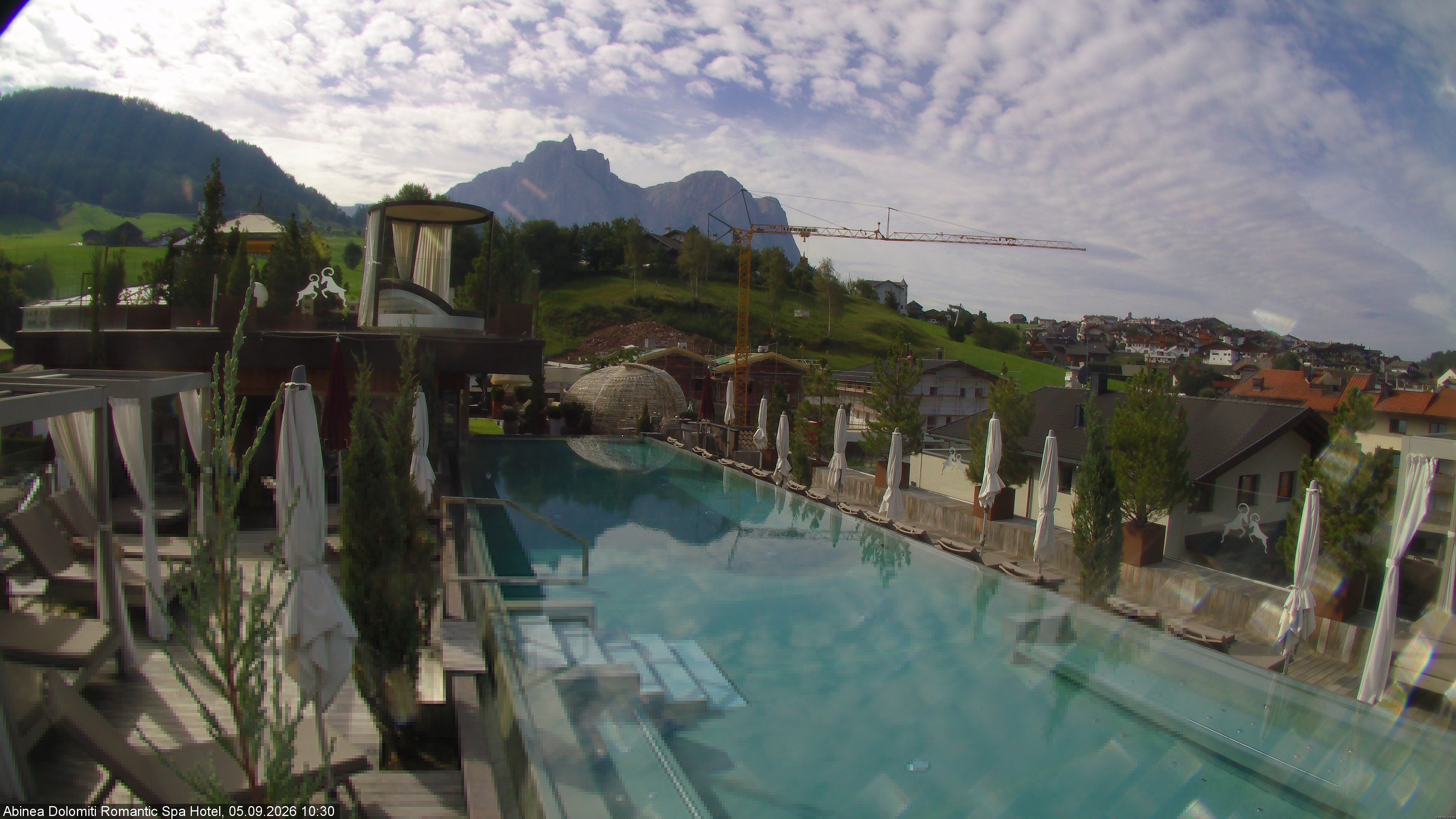Archived image Webcam Kastelruth: Abinea Dolomiti Romantic Spa Hotel