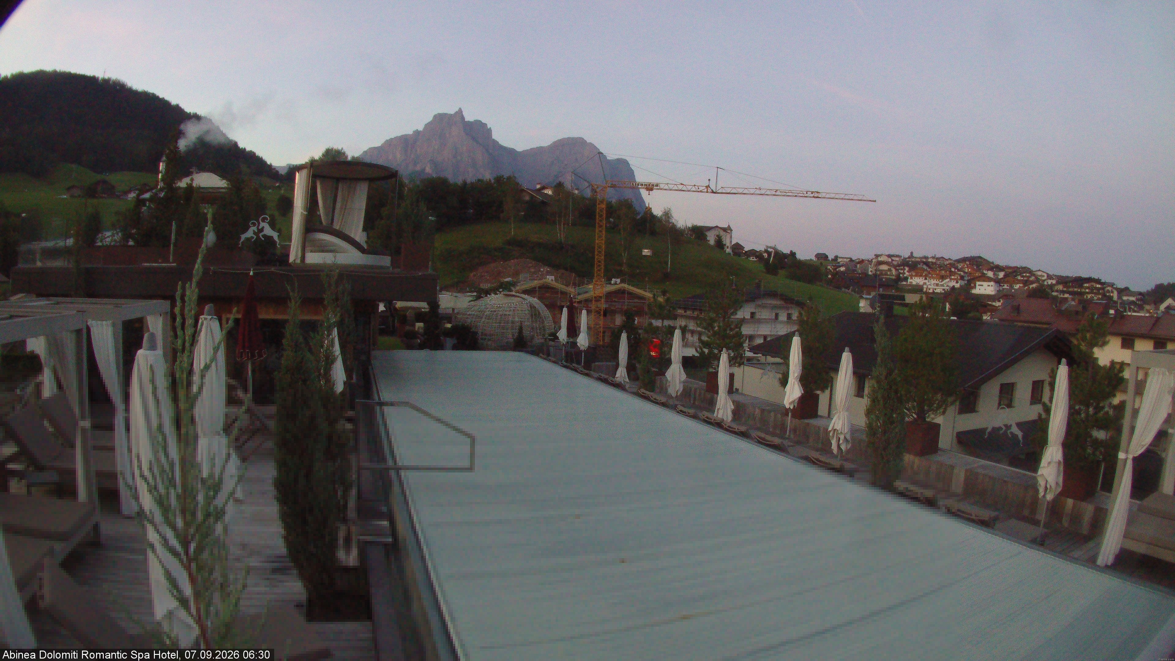 Archived image Webcam Kastelruth: Abinea Dolomiti Romantic Spa Hotel