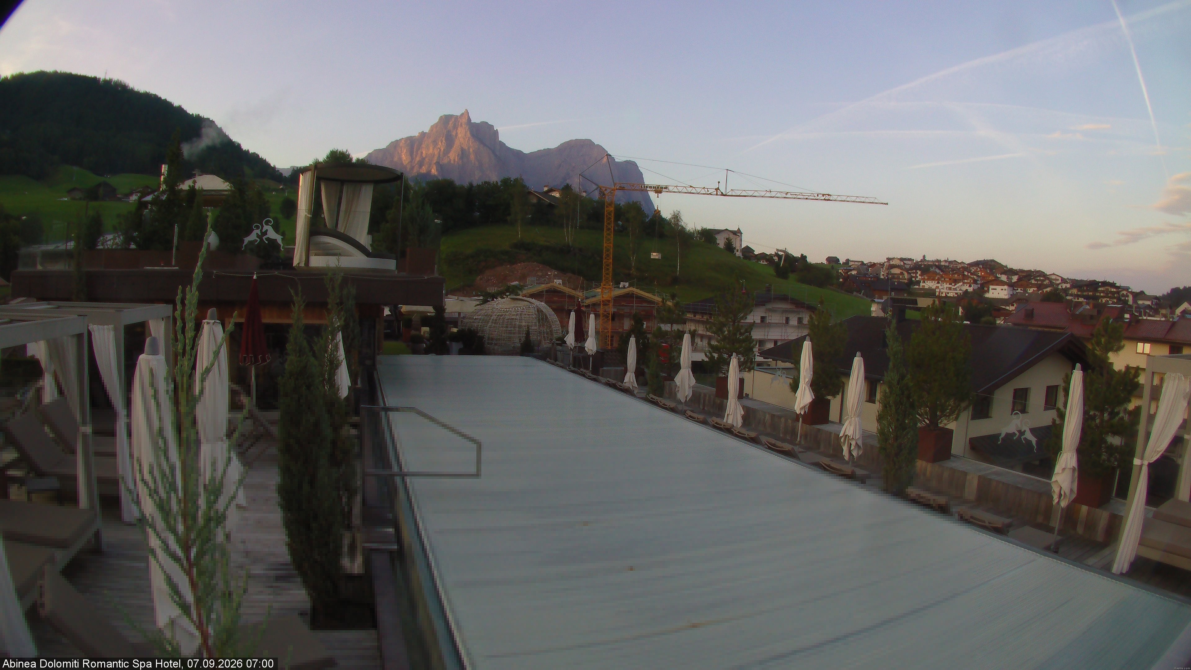 Archived image Webcam Kastelruth: Abinea Dolomiti Romantic Spa Hotel