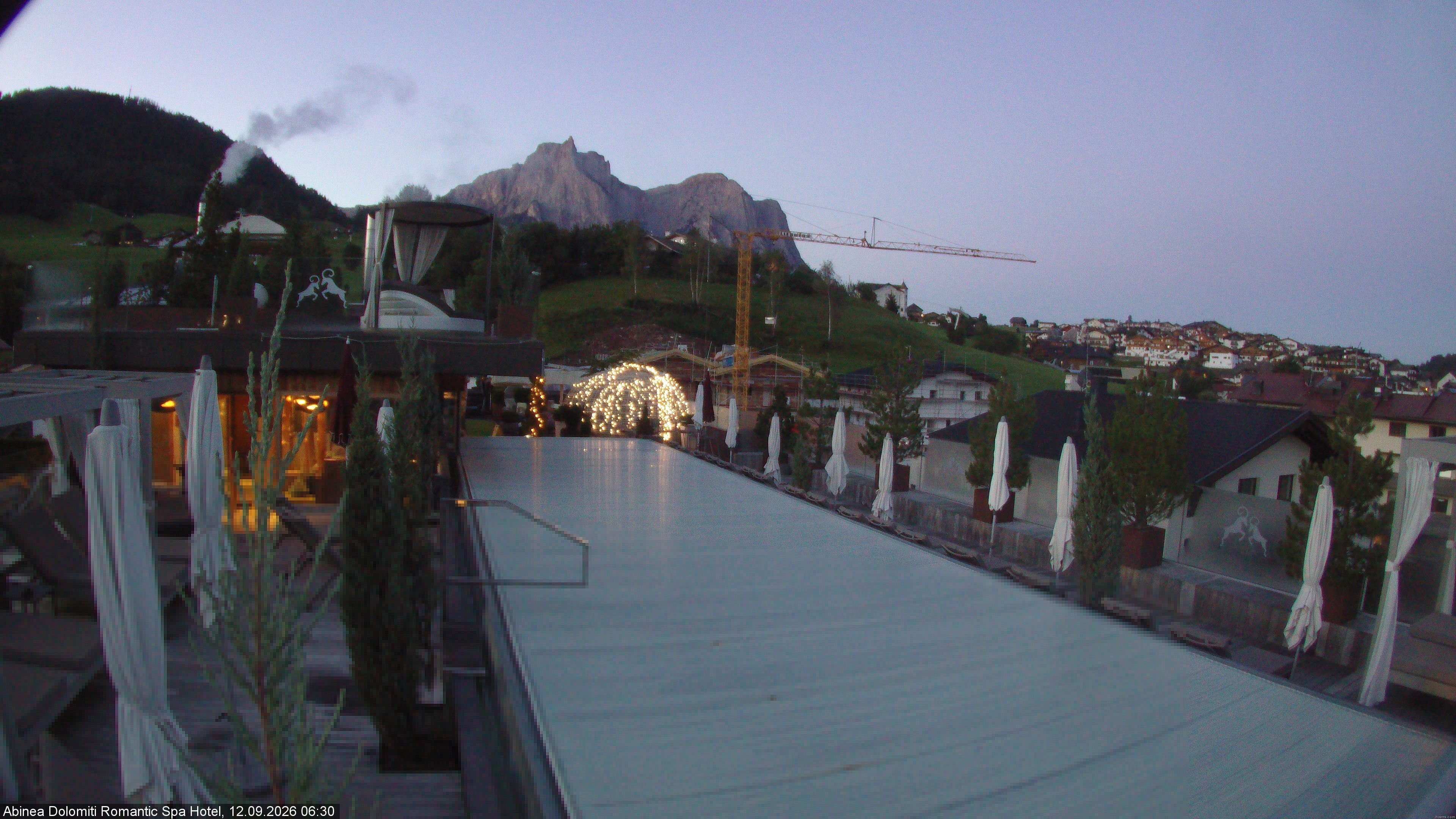 Archived image Webcam Kastelruth: Abinea Dolomiti Romantic Spa Hotel