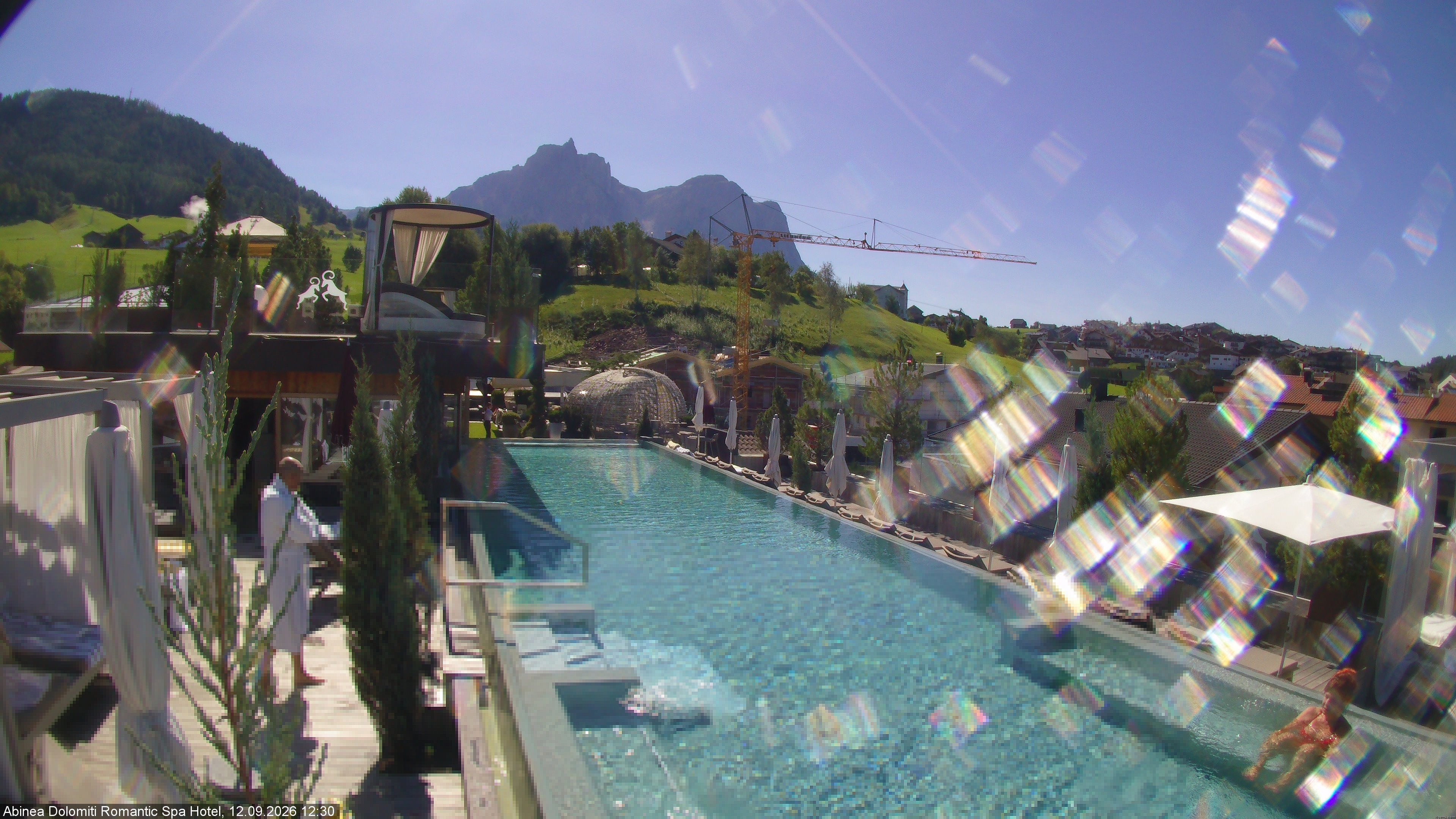 Archived image Webcam Kastelruth: Abinea Dolomiti Romantic Spa Hotel