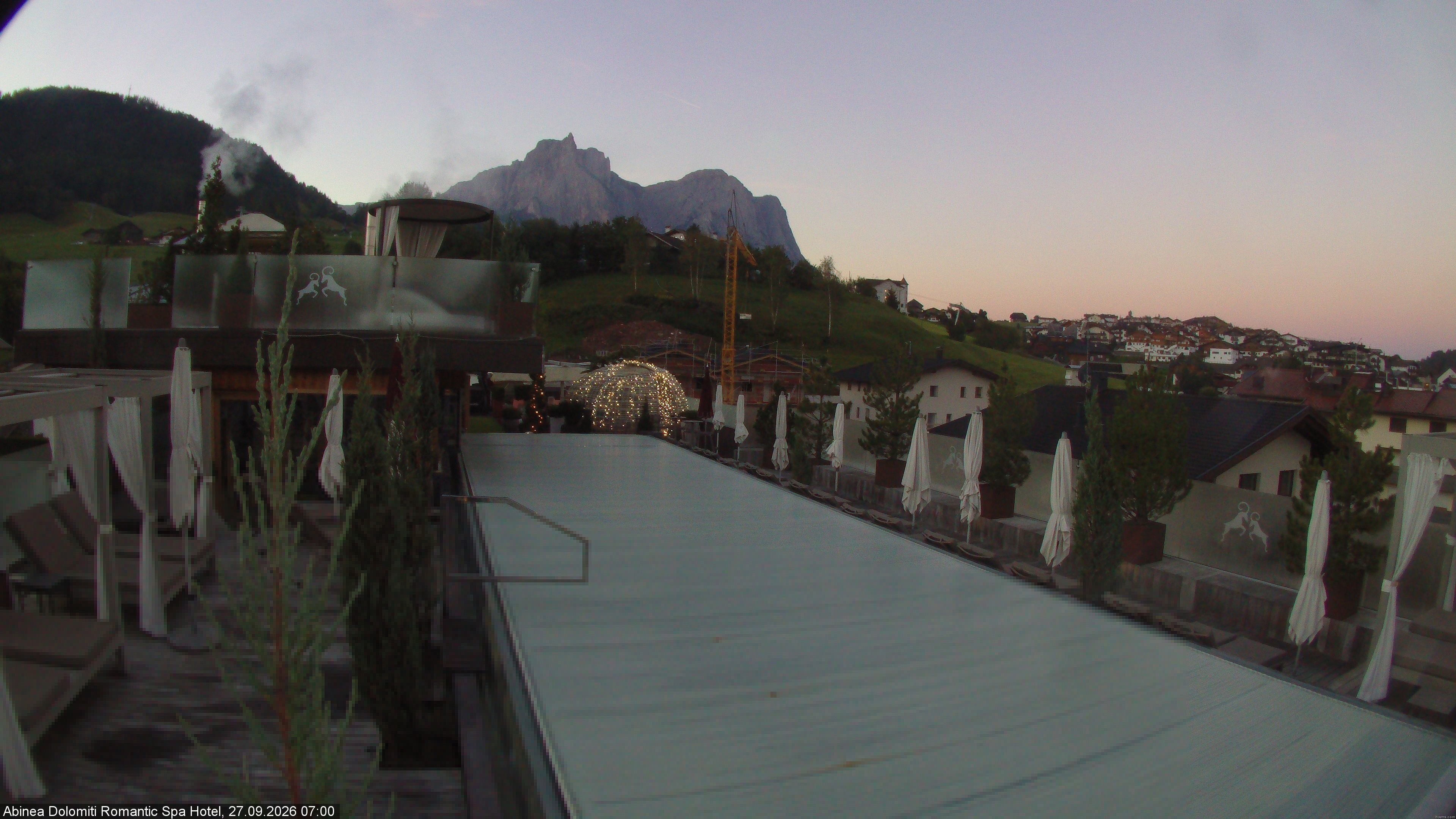 Archived image Webcam Kastelruth: Abinea Dolomiti Romantic Spa Hotel