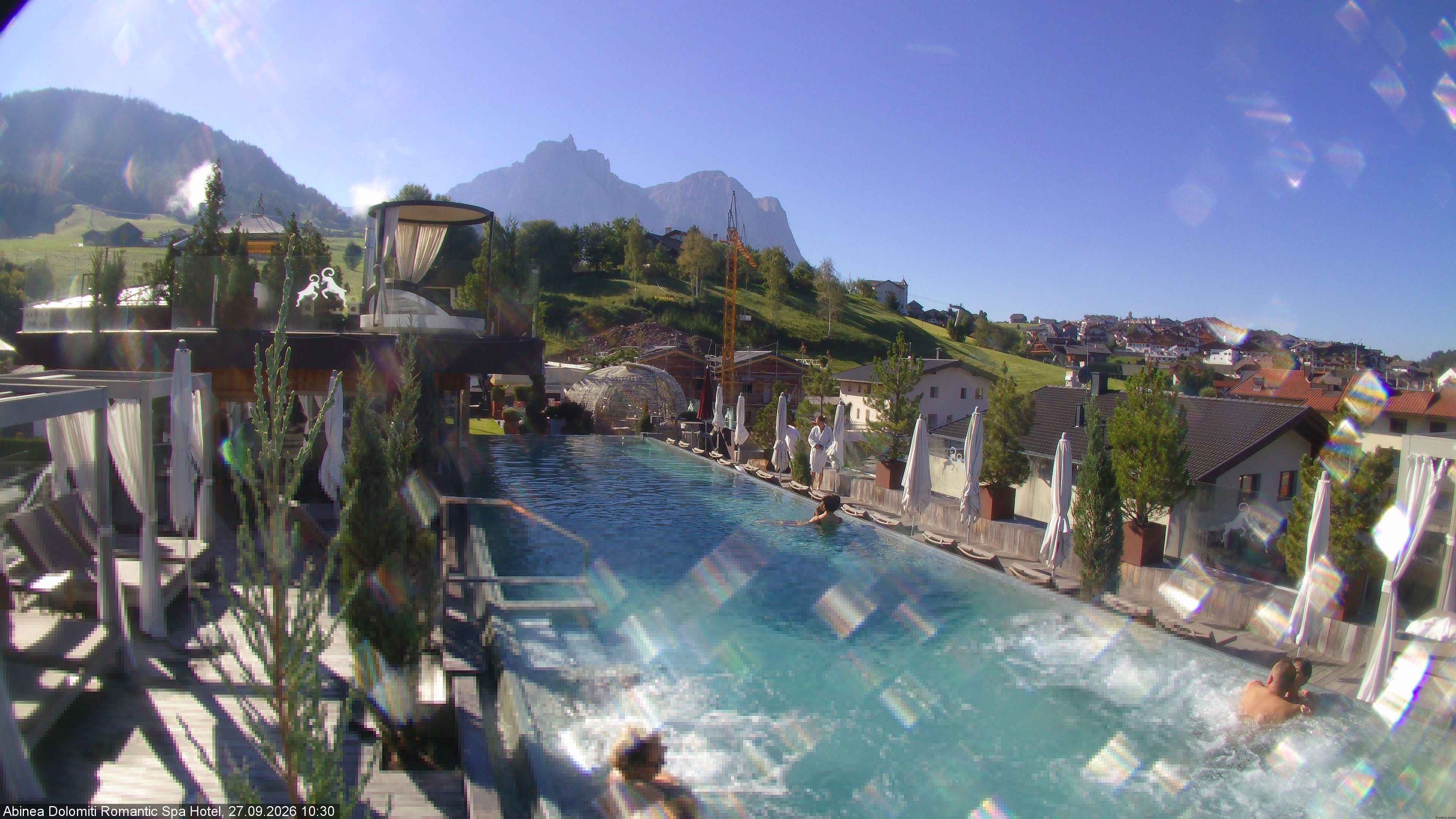 Archived image Webcam Kastelruth: Abinea Dolomiti Romantic Spa Hotel