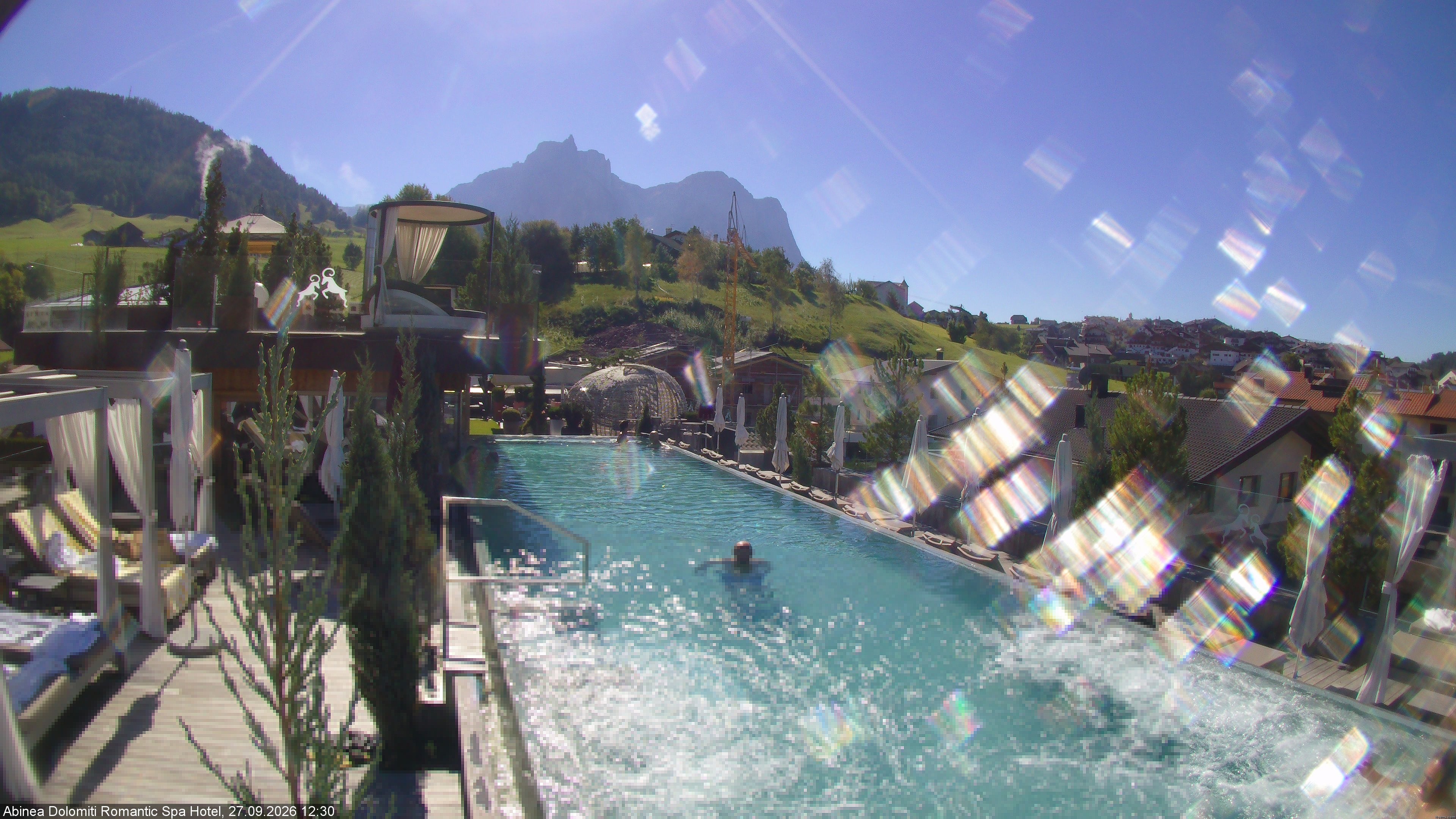 Archived image Webcam Kastelruth: Abinea Dolomiti Romantic Spa Hotel