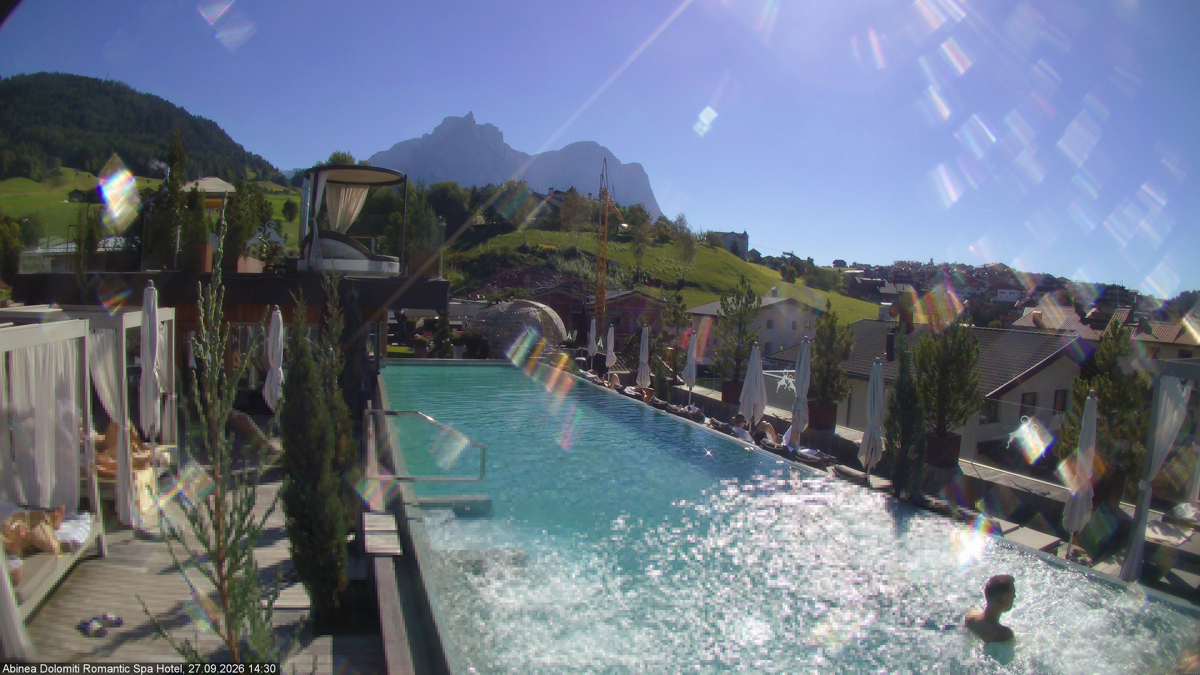 Archived image Webcam Kastelruth: Abinea Dolomiti Romantic Spa Hotel
