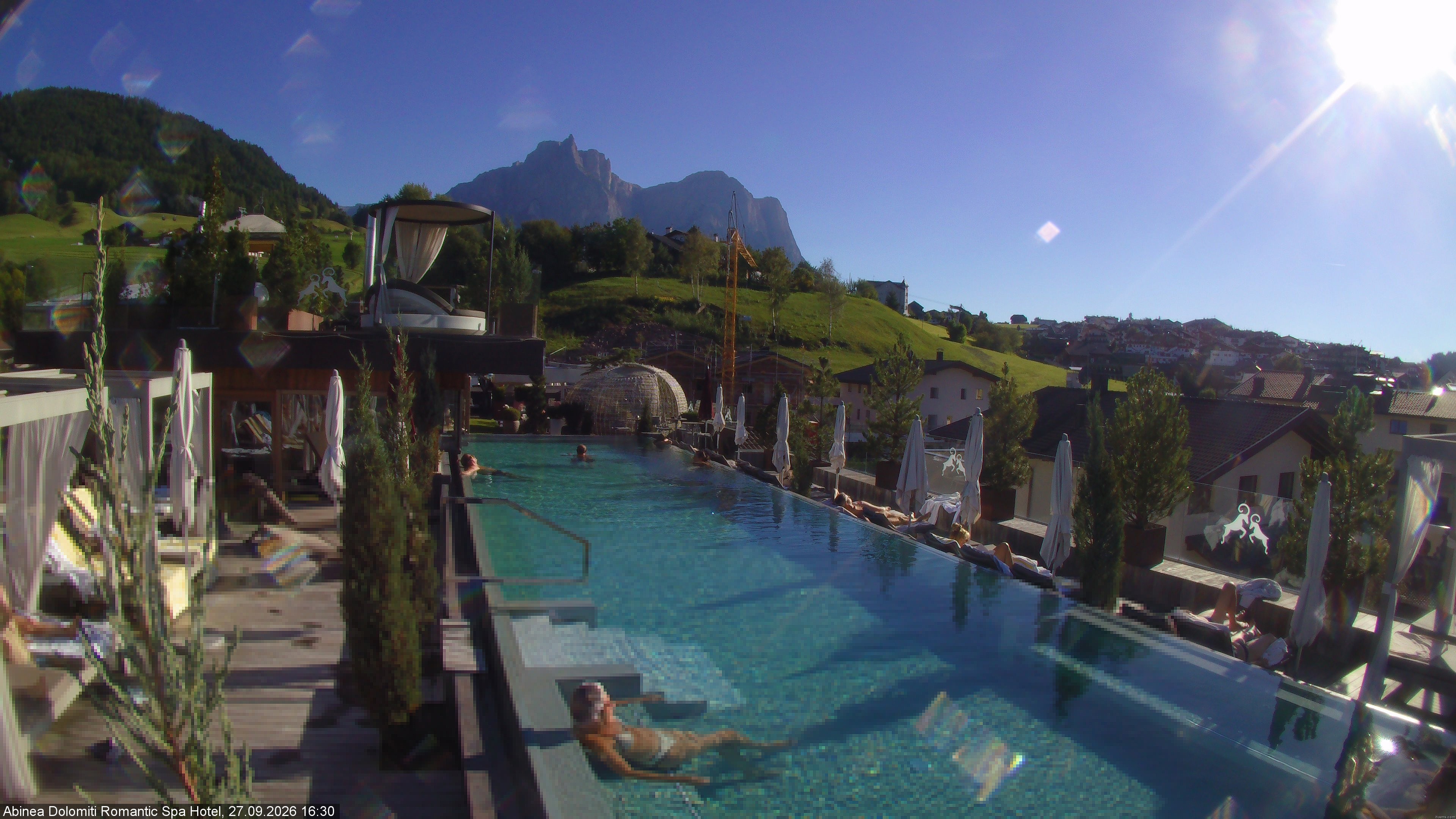 Archived image Webcam Kastelruth: Abinea Dolomiti Romantic Spa Hotel