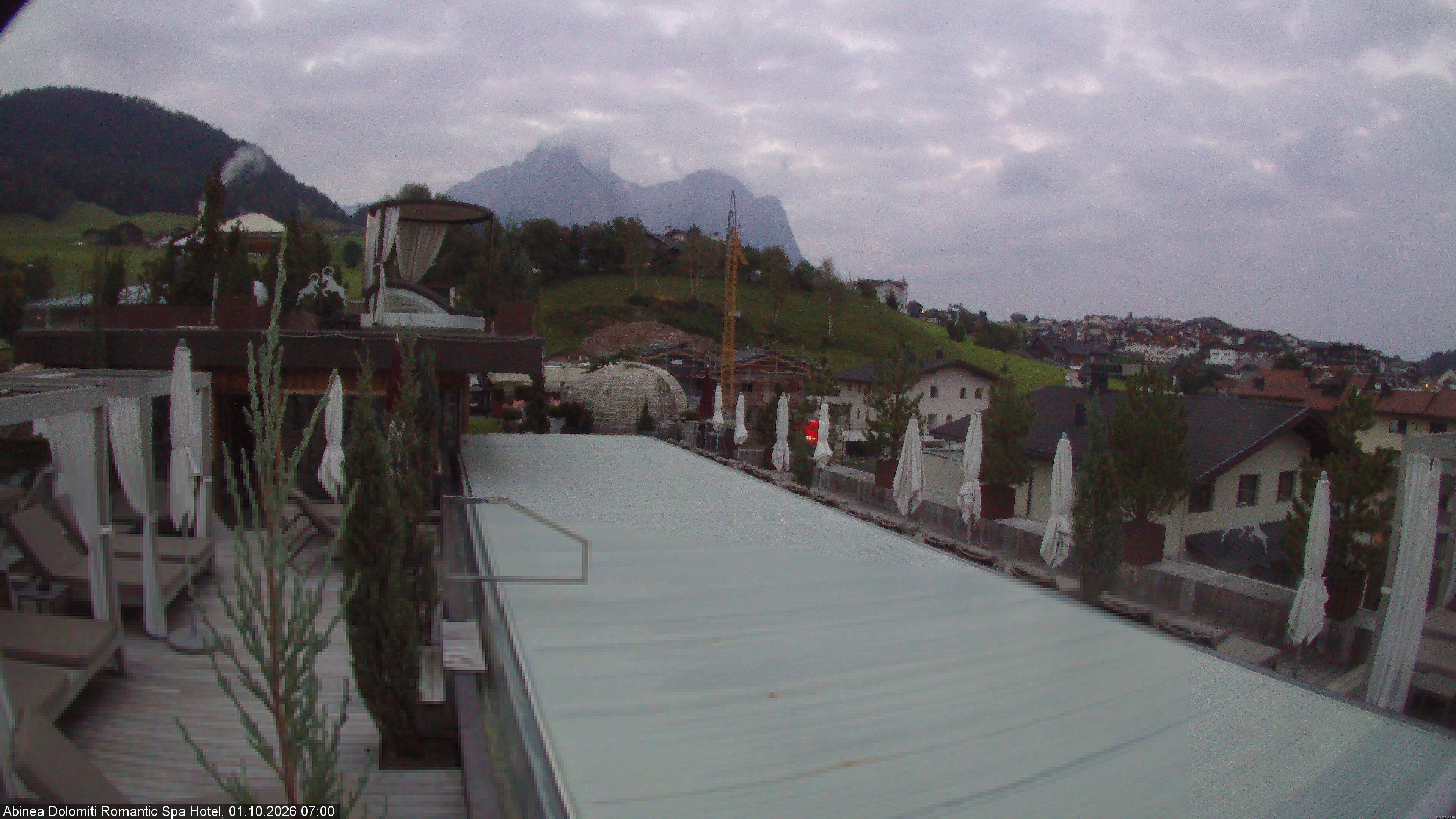 Archived image Webcam Kastelruth: Abinea Dolomiti Romantic Spa Hotel