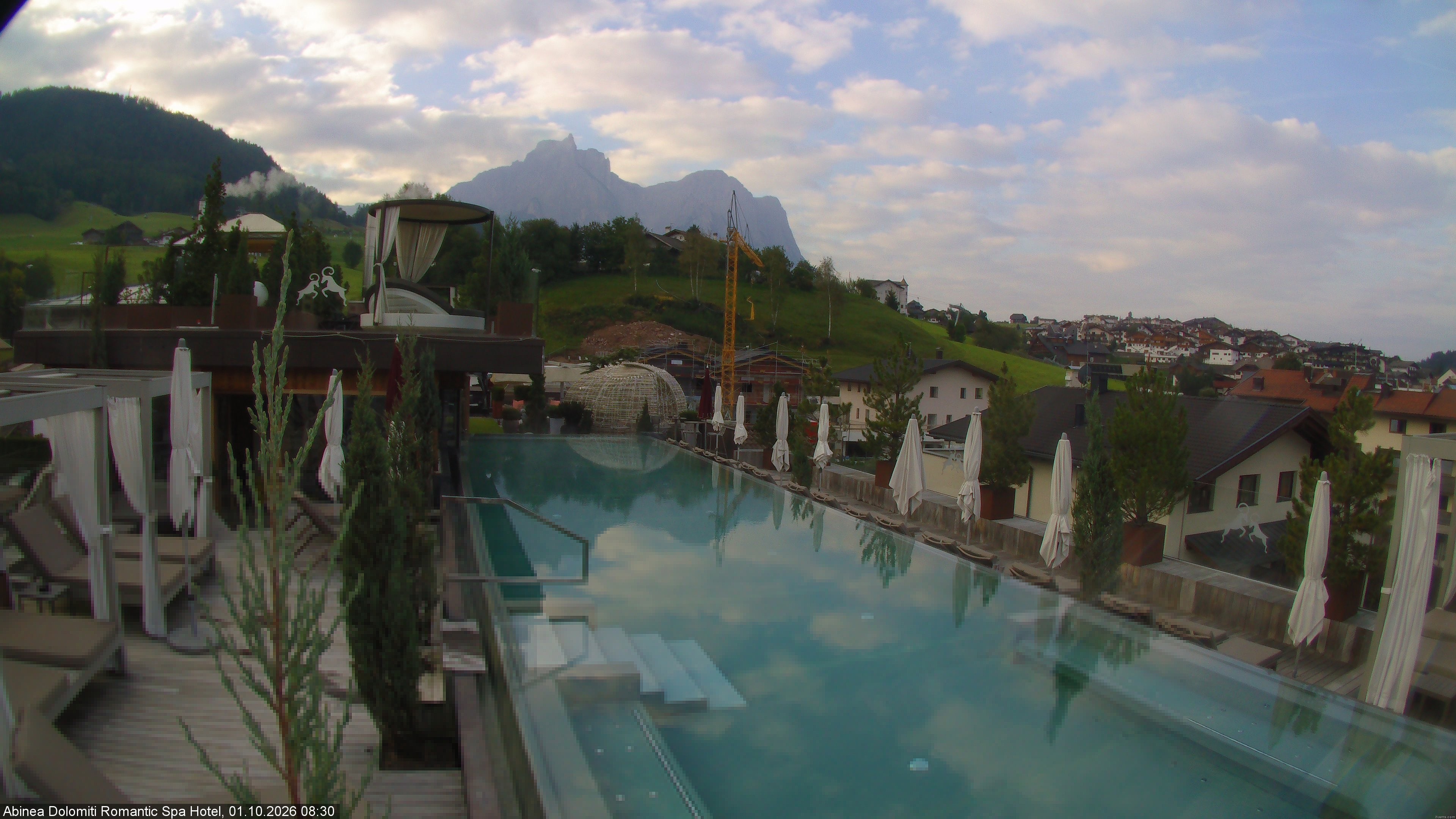 Archived image Webcam Kastelruth: Abinea Dolomiti Romantic Spa Hotel