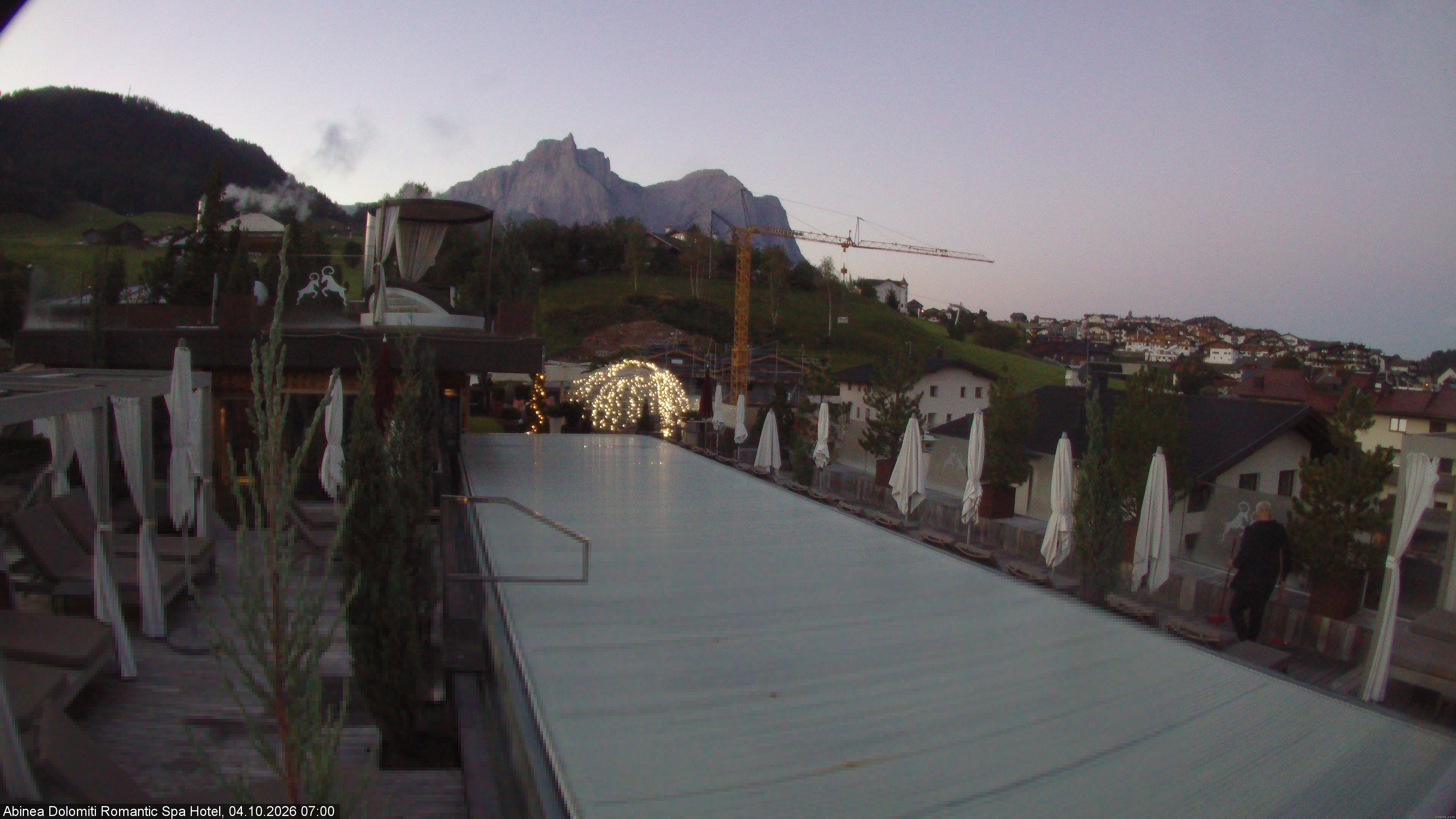 Archived image Webcam Kastelruth: Abinea Dolomiti Romantic Spa Hotel