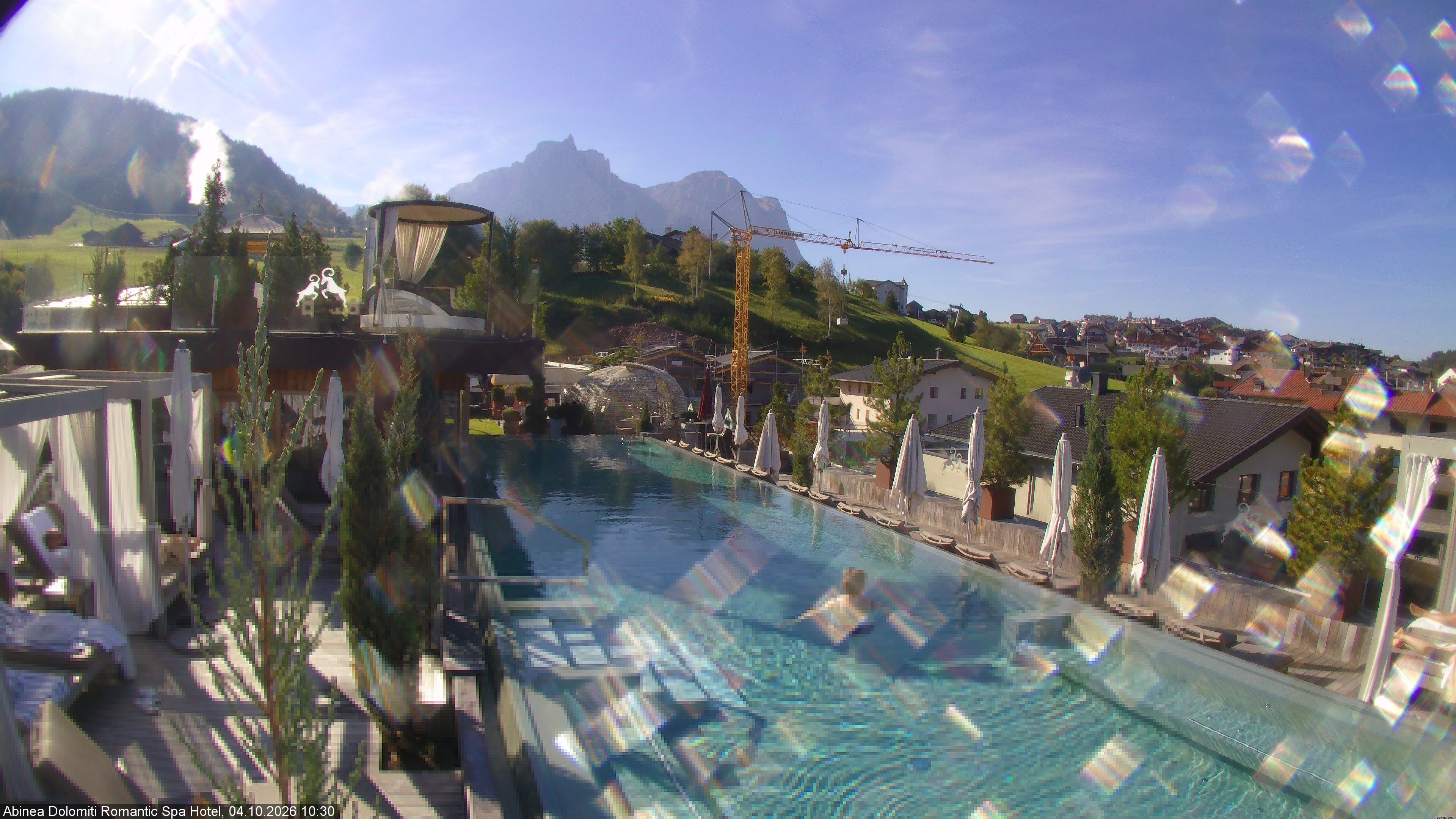 Archived image Webcam Kastelruth: Abinea Dolomiti Romantic Spa Hotel