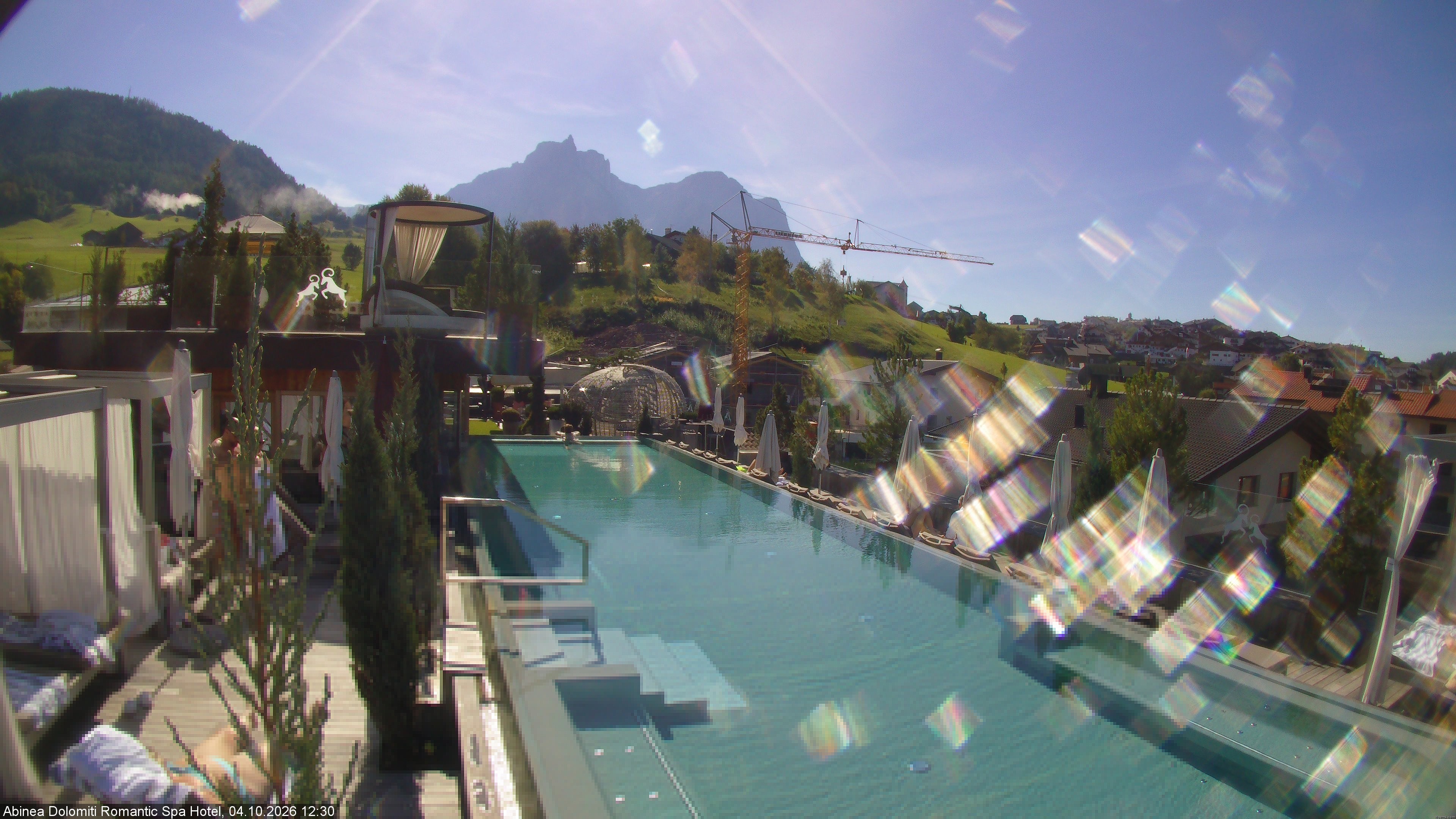 Archived image Webcam Kastelruth: Abinea Dolomiti Romantic Spa Hotel