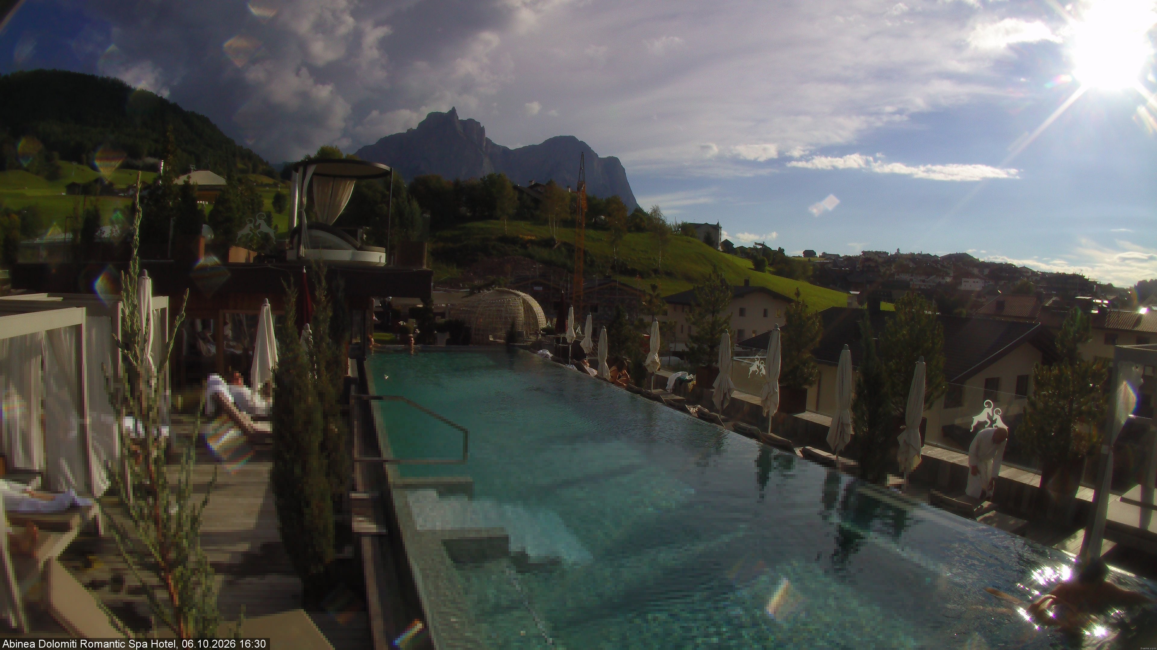 Archived image Webcam Kastelruth: Abinea Dolomiti Romantic Spa Hotel