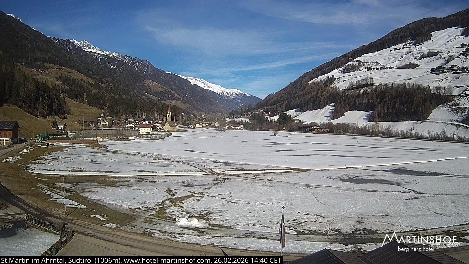 Archived image Webcam Hotel Martinshof - St. Martin - South Tyrol