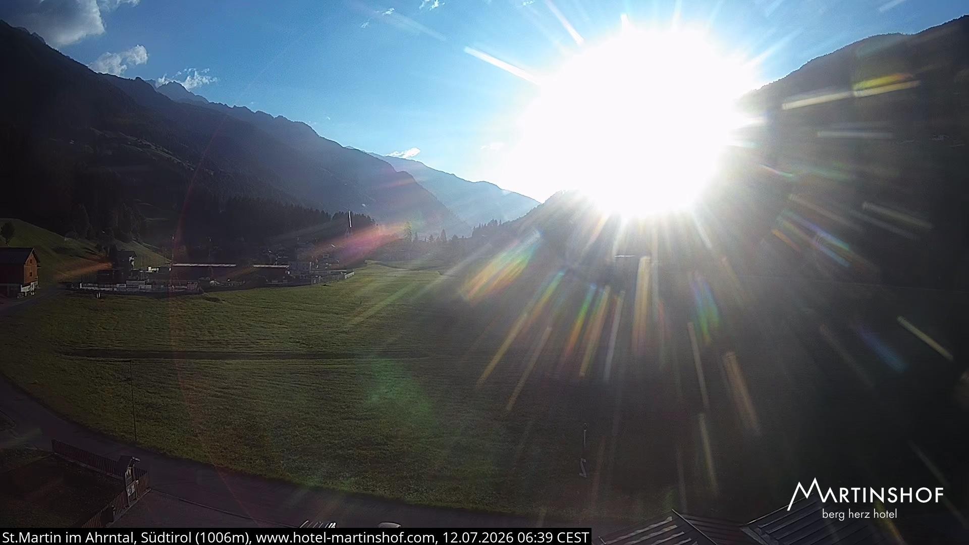 Archived image Webcam Hotel Martinshof - St. Martin - South Tyrol