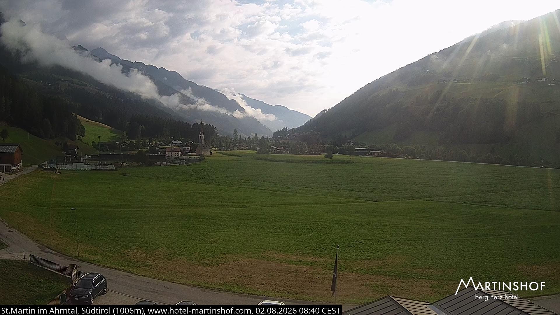 Archived image Webcam Hotel Martinshof - St. Martin - South Tyrol