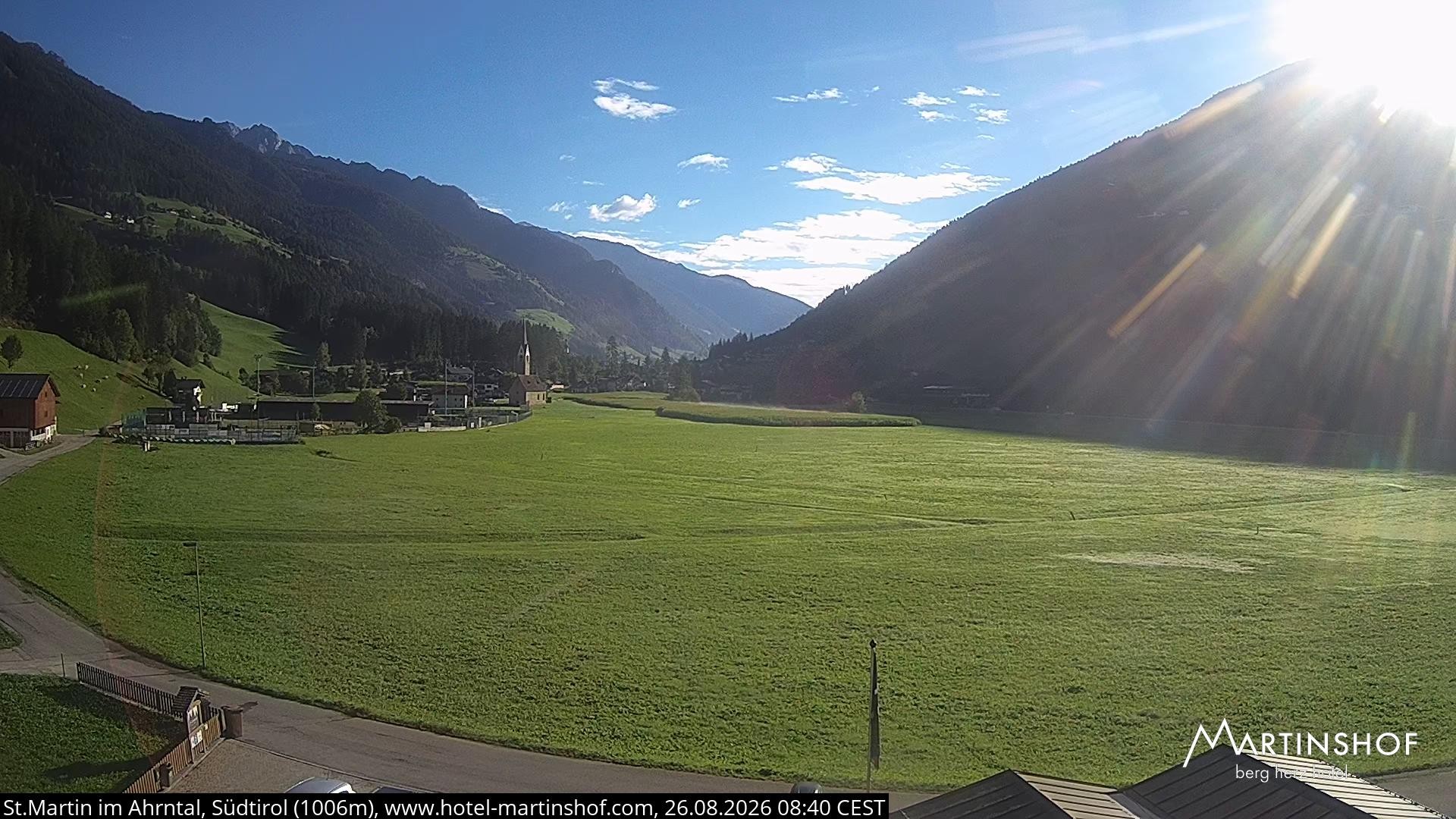 Archiv Foto Webcam Hotel Martinshof - St. Martin im Ahrntal