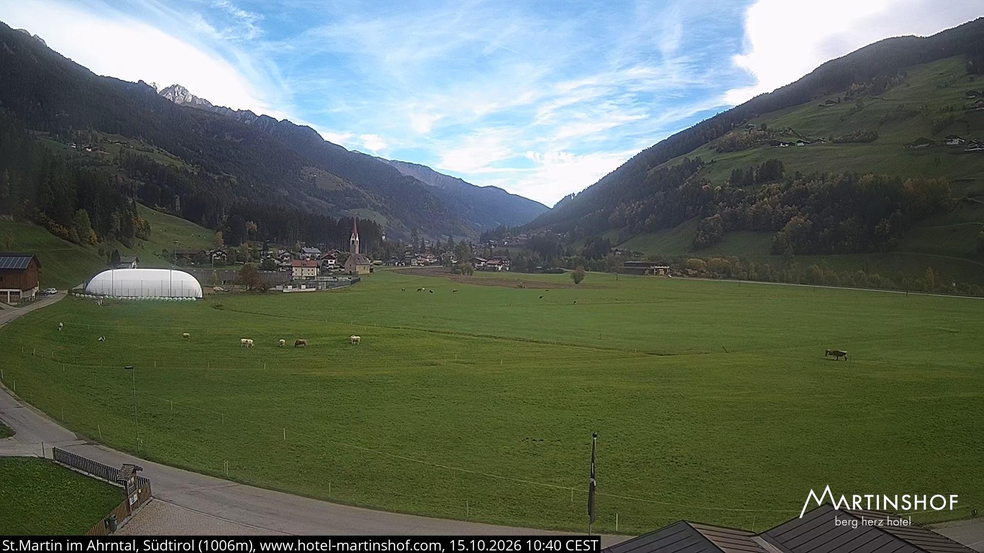 Archived image Webcam Hotel Martinshof - St. Martin - South Tyrol