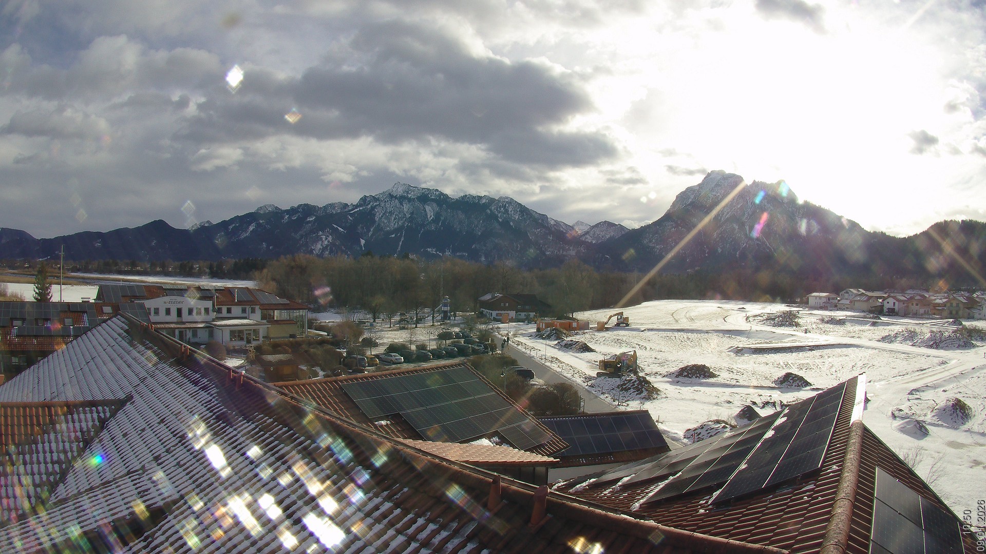 Archiv Foto Webcam Füssen: Ausblick vom Hotel Sommer