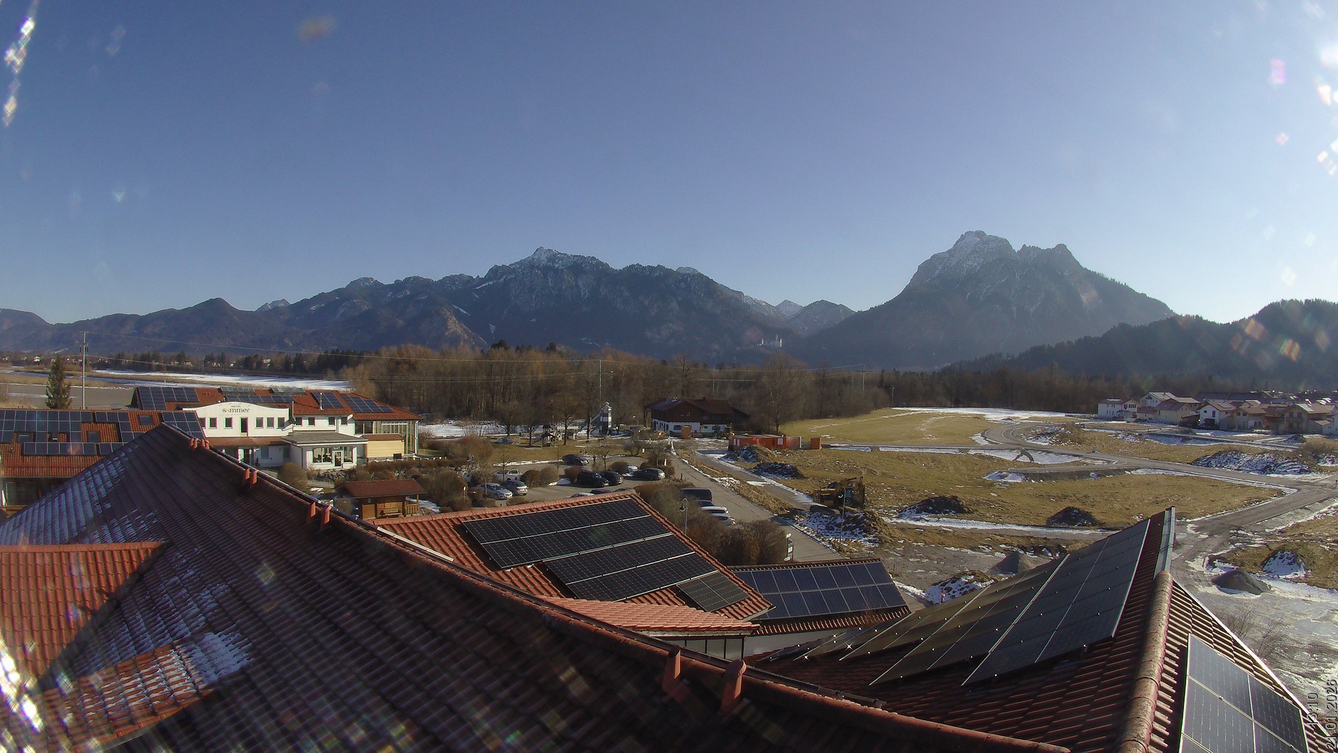 Archived image Webcam View from the Hotel Sommer (Allgäu)