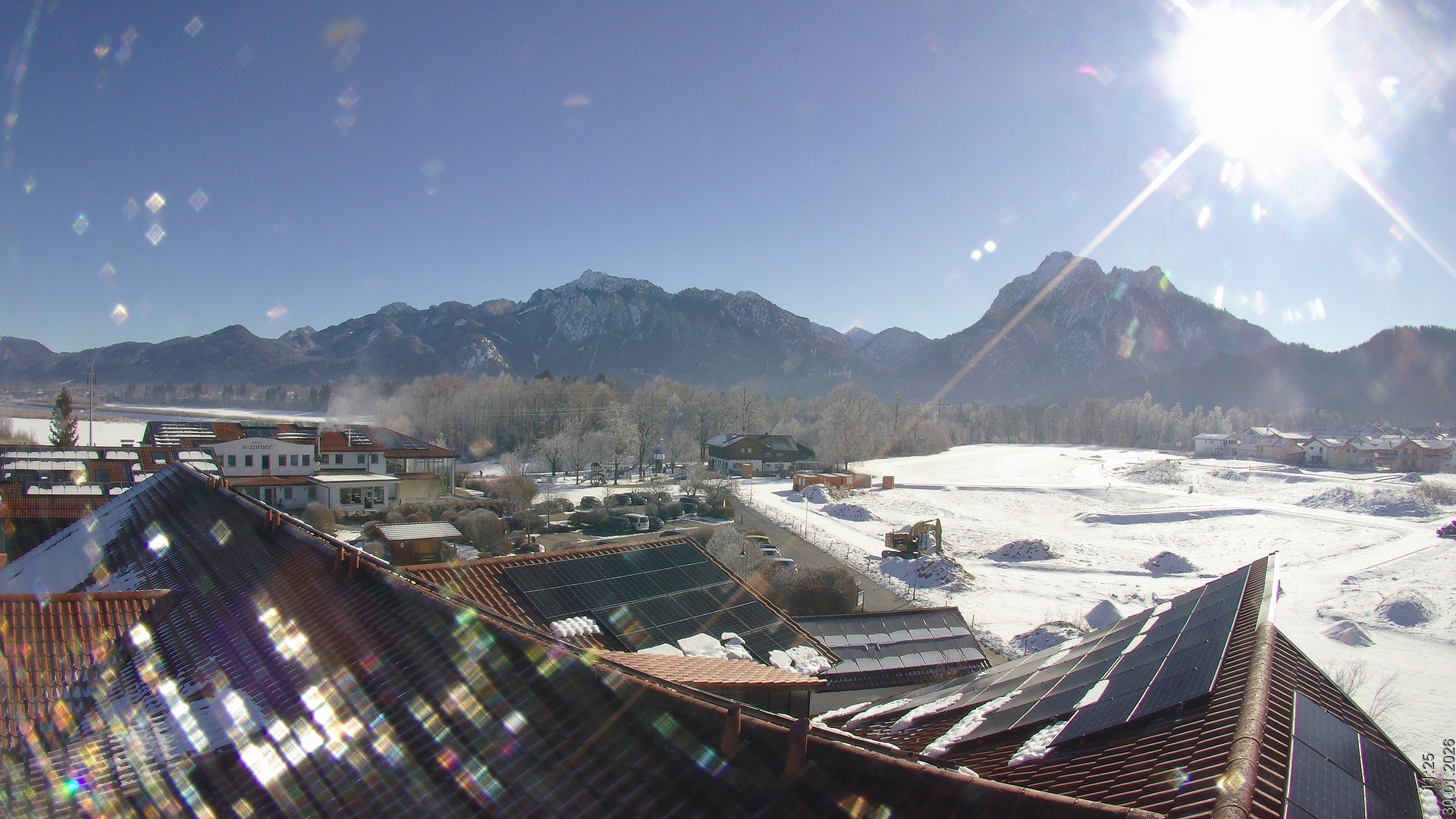 Archiv Foto Webcam Füssen: Ausblick vom Hotel Sommer