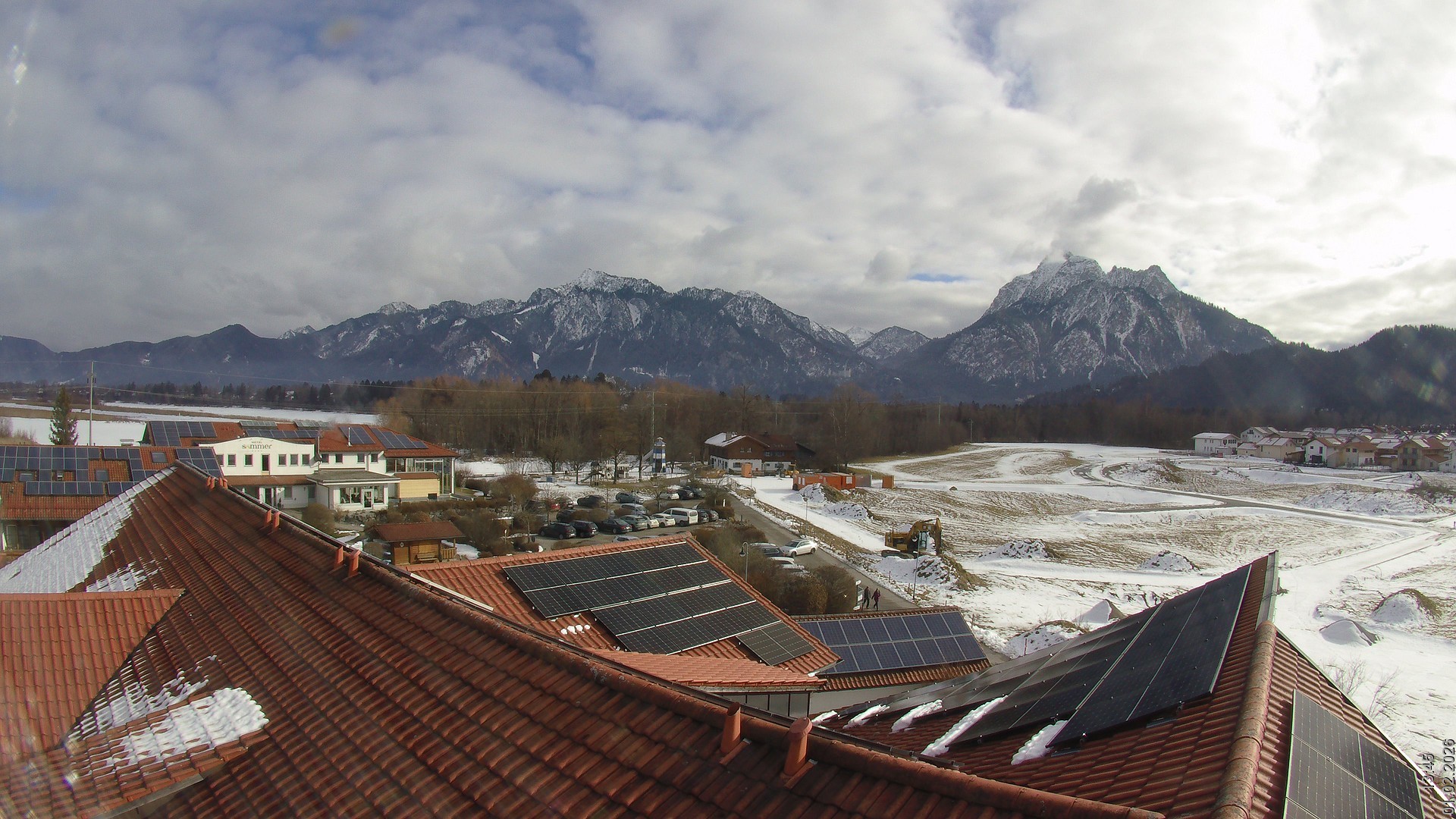 Archiv Foto Webcam Füssen: Ausblick vom Hotel Sommer