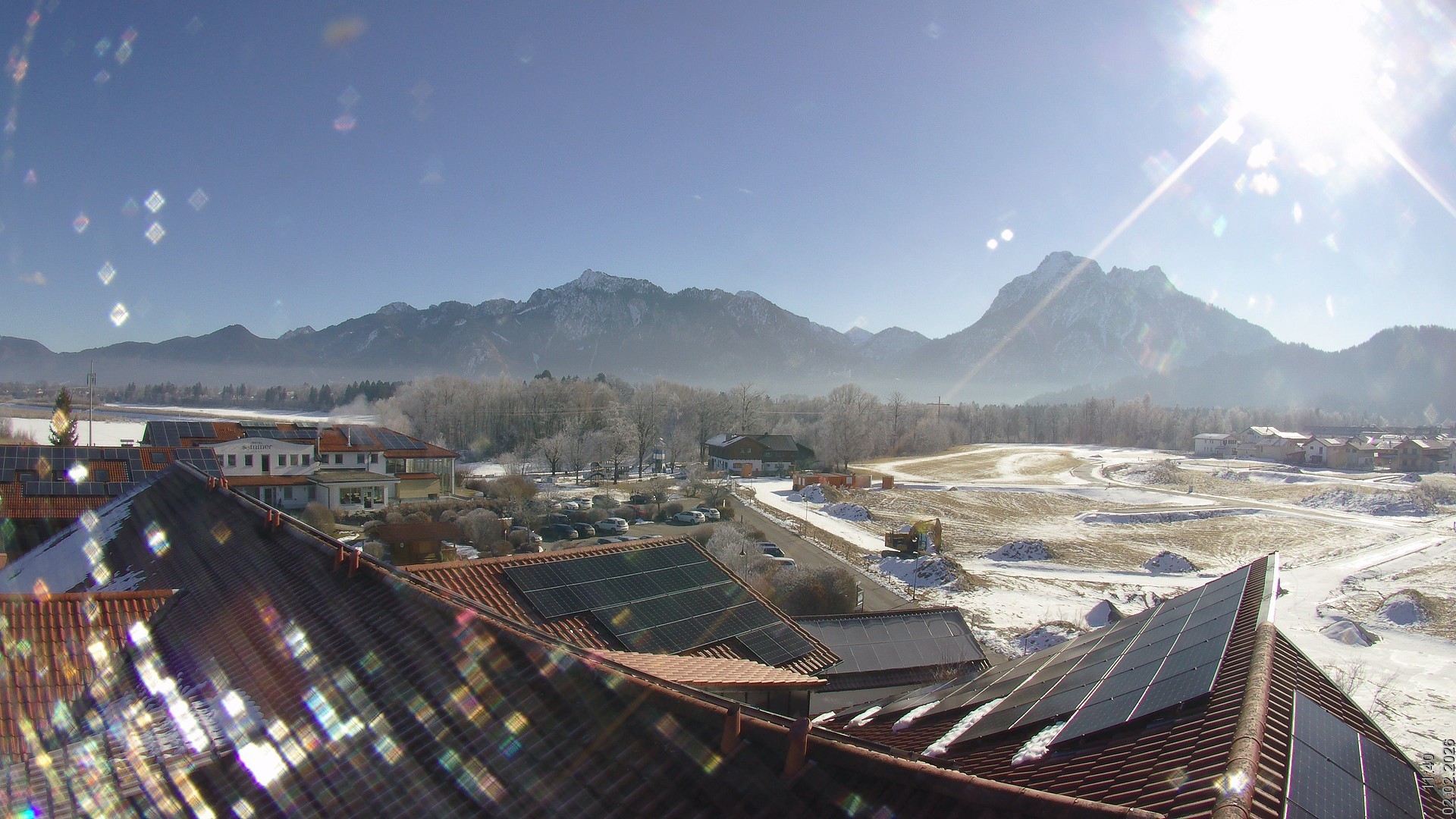 Archiv Foto Webcam Füssen: Ausblick vom Hotel Sommer
