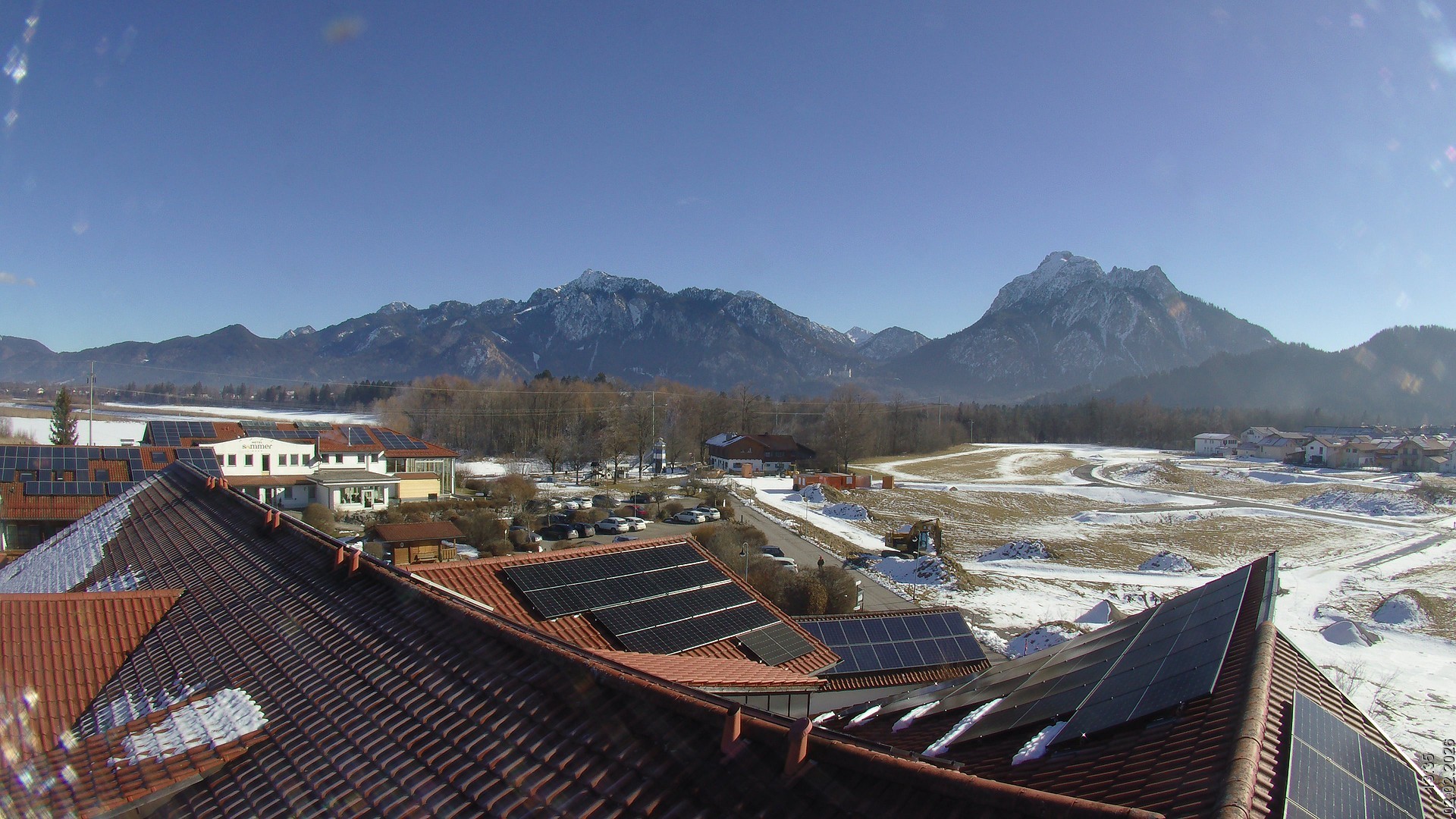 Archiv Foto Webcam Füssen: Ausblick vom Hotel Sommer