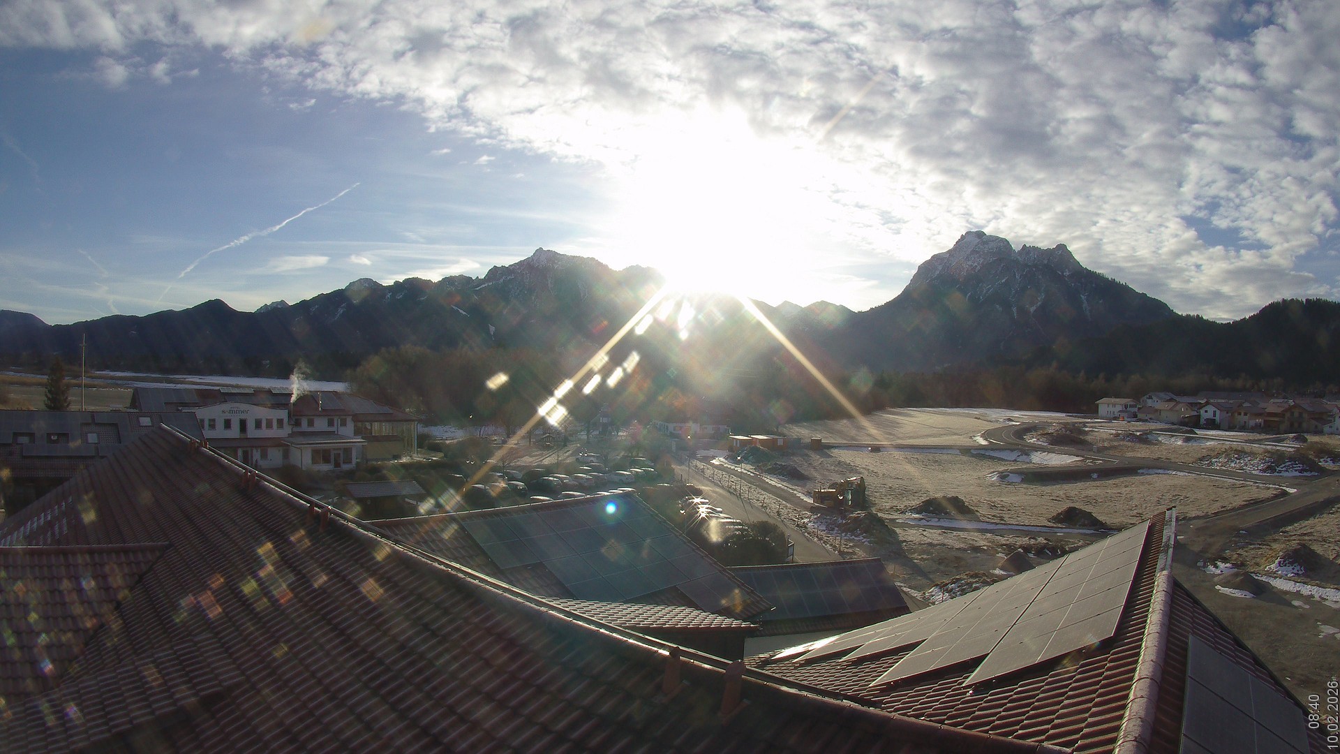 Archiv Foto Webcam Füssen: Ausblick vom Hotel Sommer