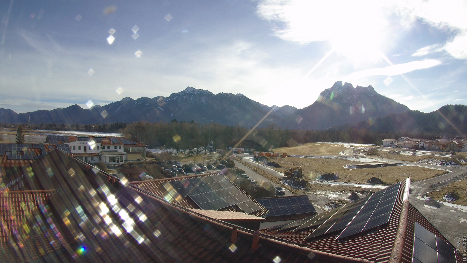 Archiv Foto Webcam Füssen: Ausblick vom Hotel Sommer