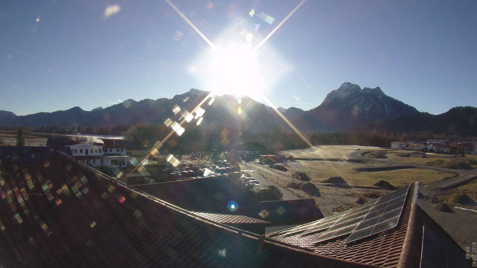 Archiv Foto Webcam Füssen: Ausblick vom Hotel Sommer