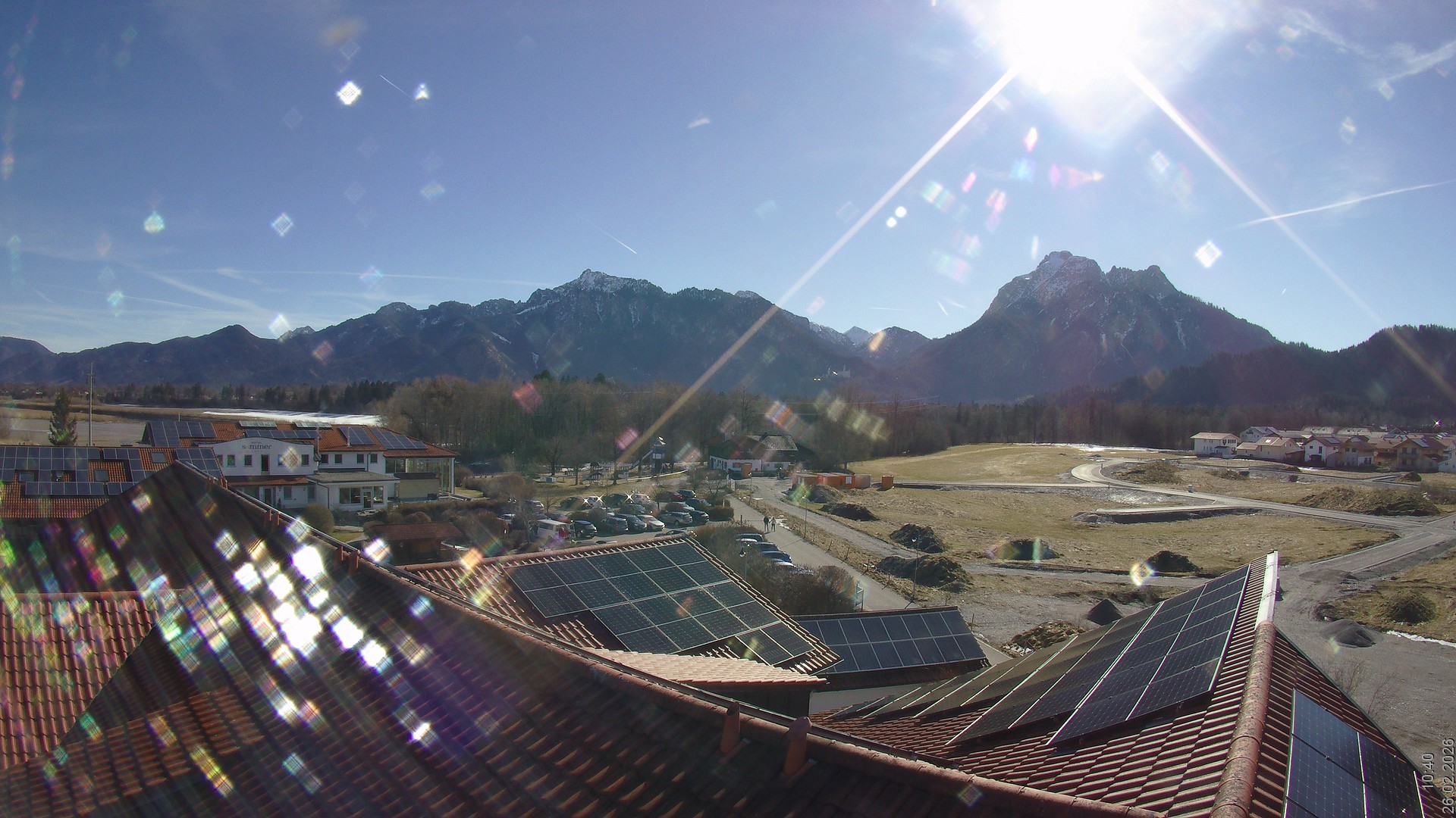 Archiv Foto Webcam Füssen: Ausblick vom Hotel Sommer