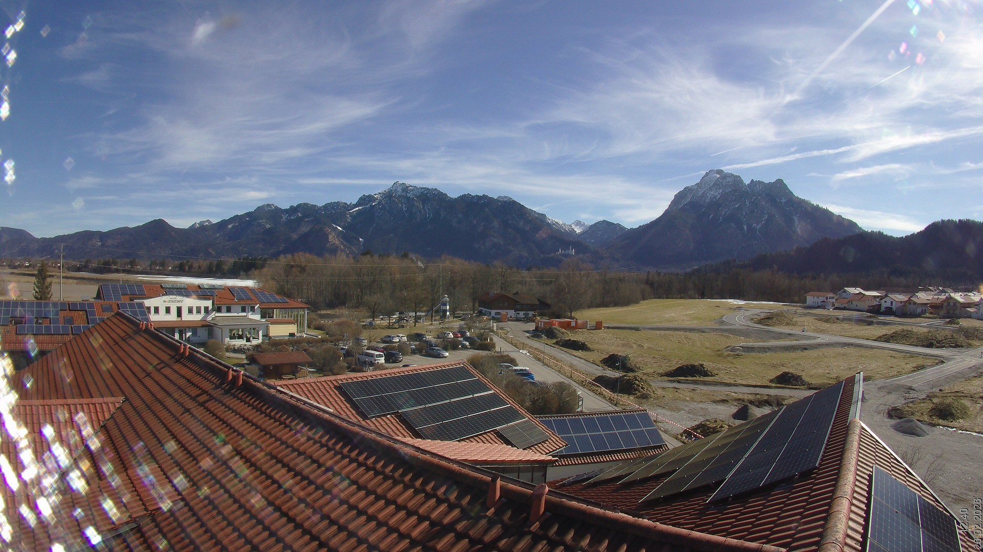 Archiv Foto Webcam Füssen: Ausblick vom Hotel Sommer