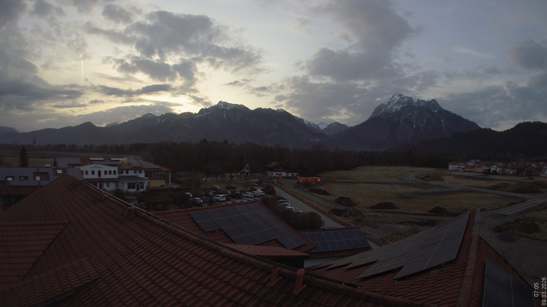 Archiv Foto Webcam Füssen: Ausblick vom Hotel Sommer