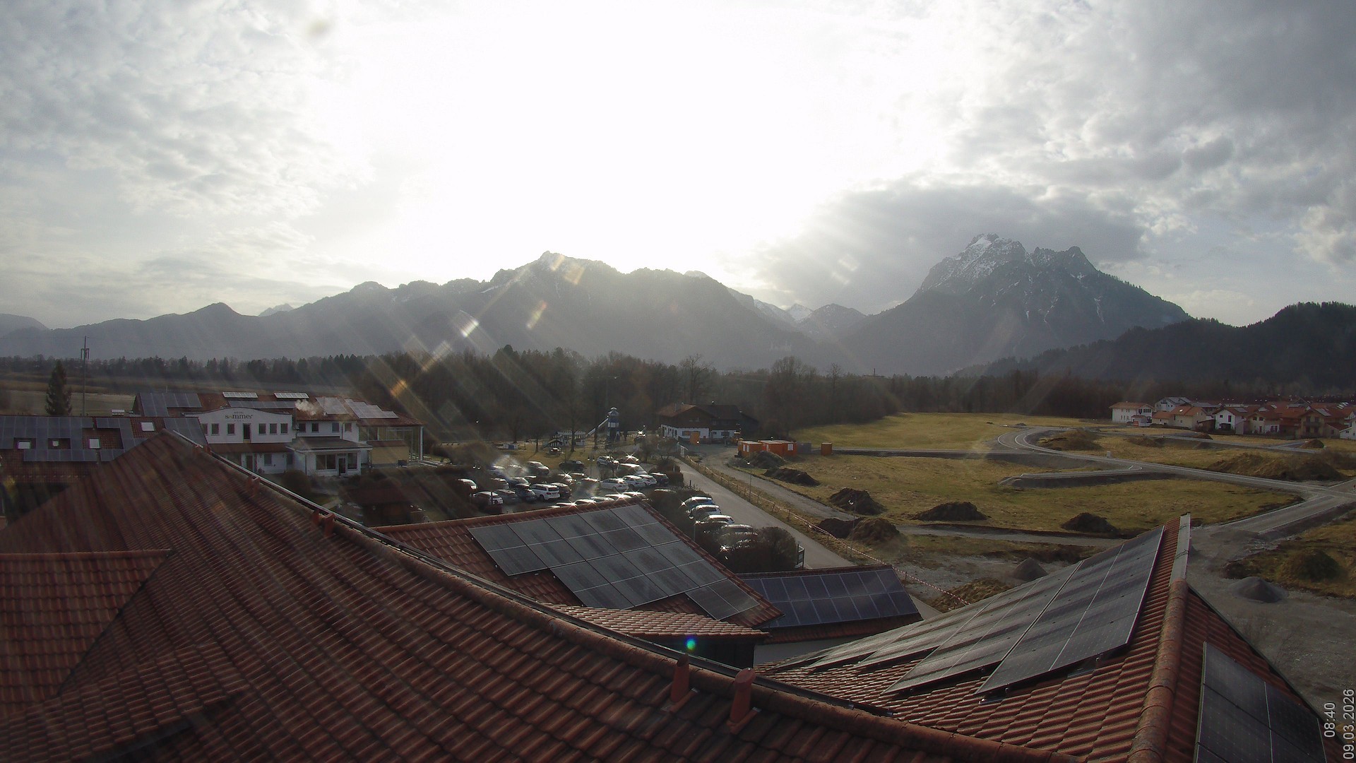 Archiv Foto Webcam Füssen: Ausblick vom Hotel Sommer