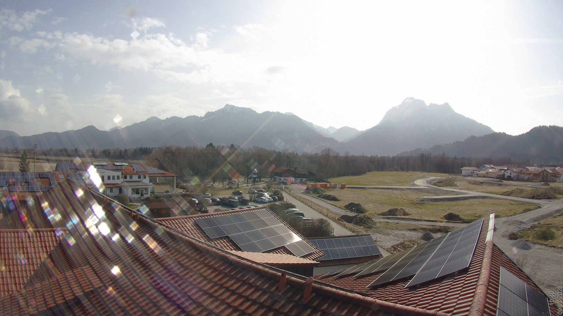 Archiv Foto Webcam Füssen: Ausblick vom Hotel Sommer
