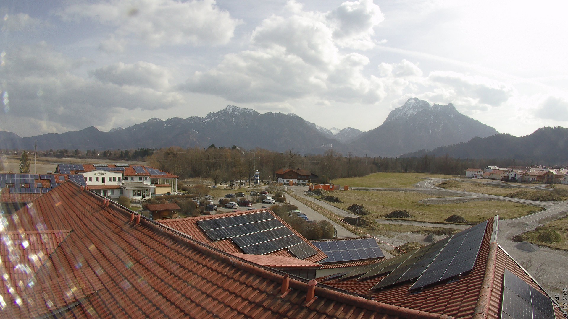 Archiv Foto Webcam Füssen: Ausblick vom Hotel Sommer