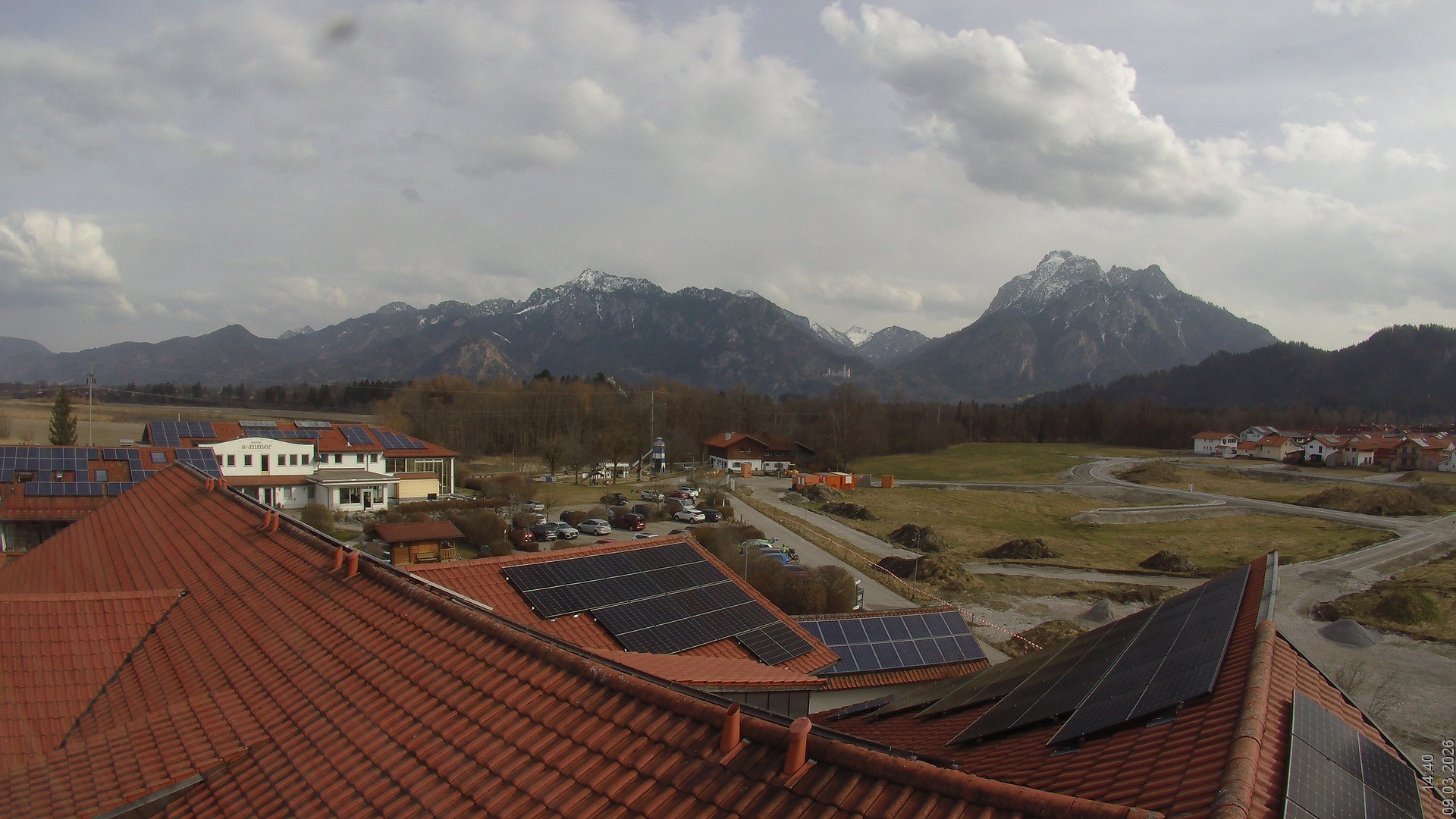 Archiv Foto Webcam Füssen: Ausblick vom Hotel Sommer