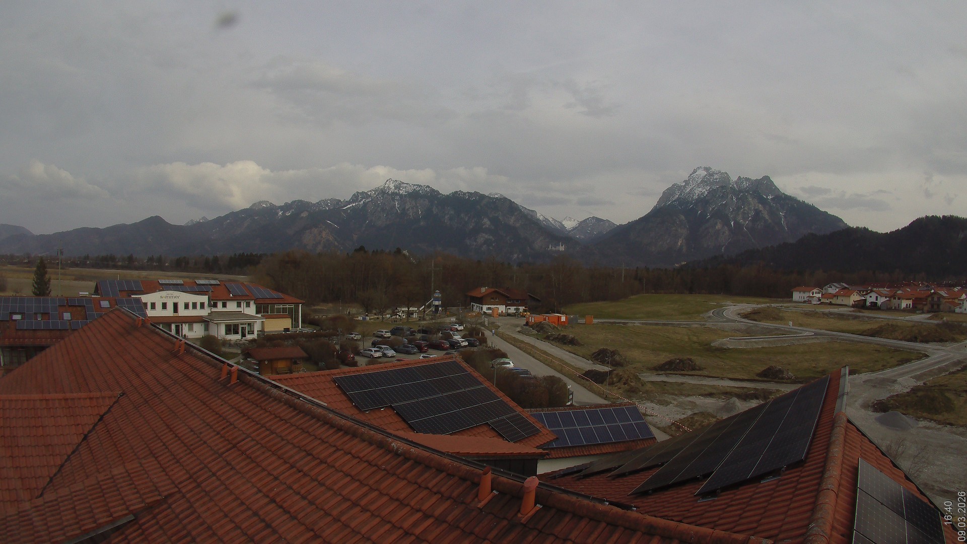 Archiv Foto Webcam Füssen: Ausblick vom Hotel Sommer