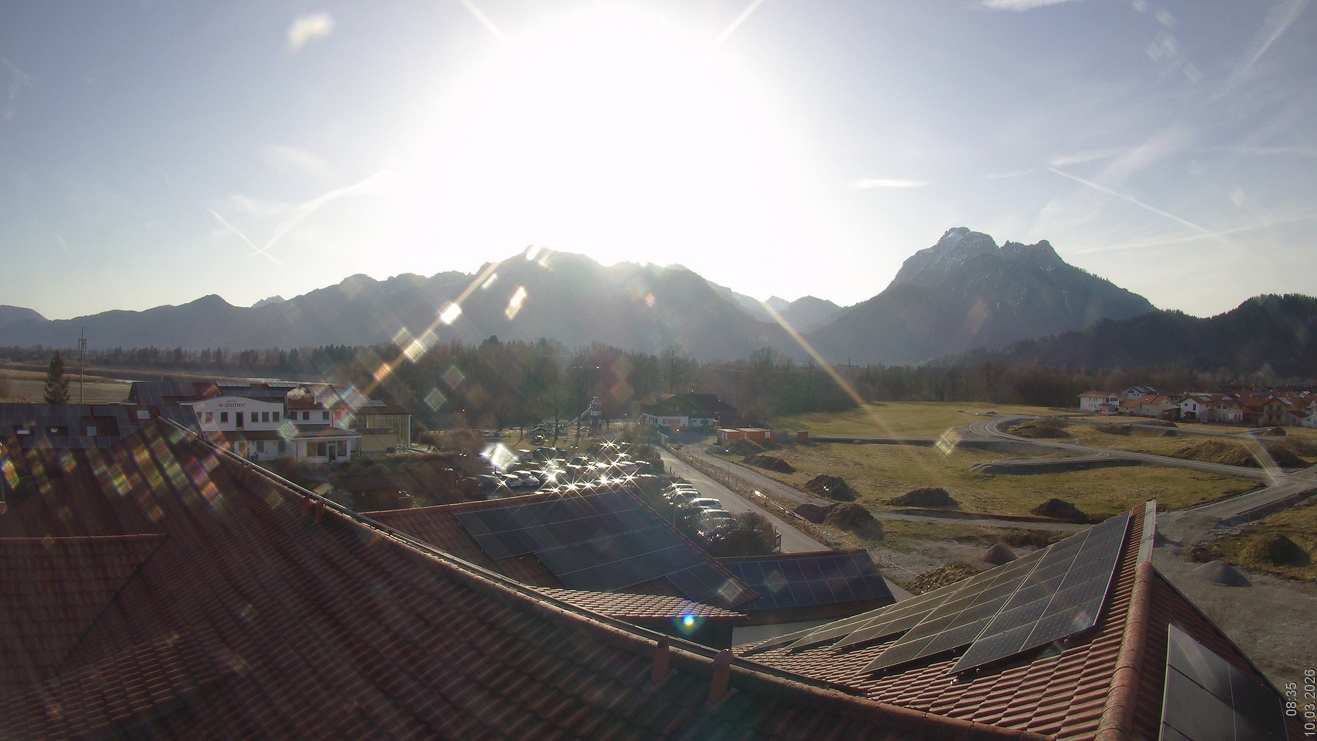 Archived image Webcam View from the Hotel Sommer (Allgäu)