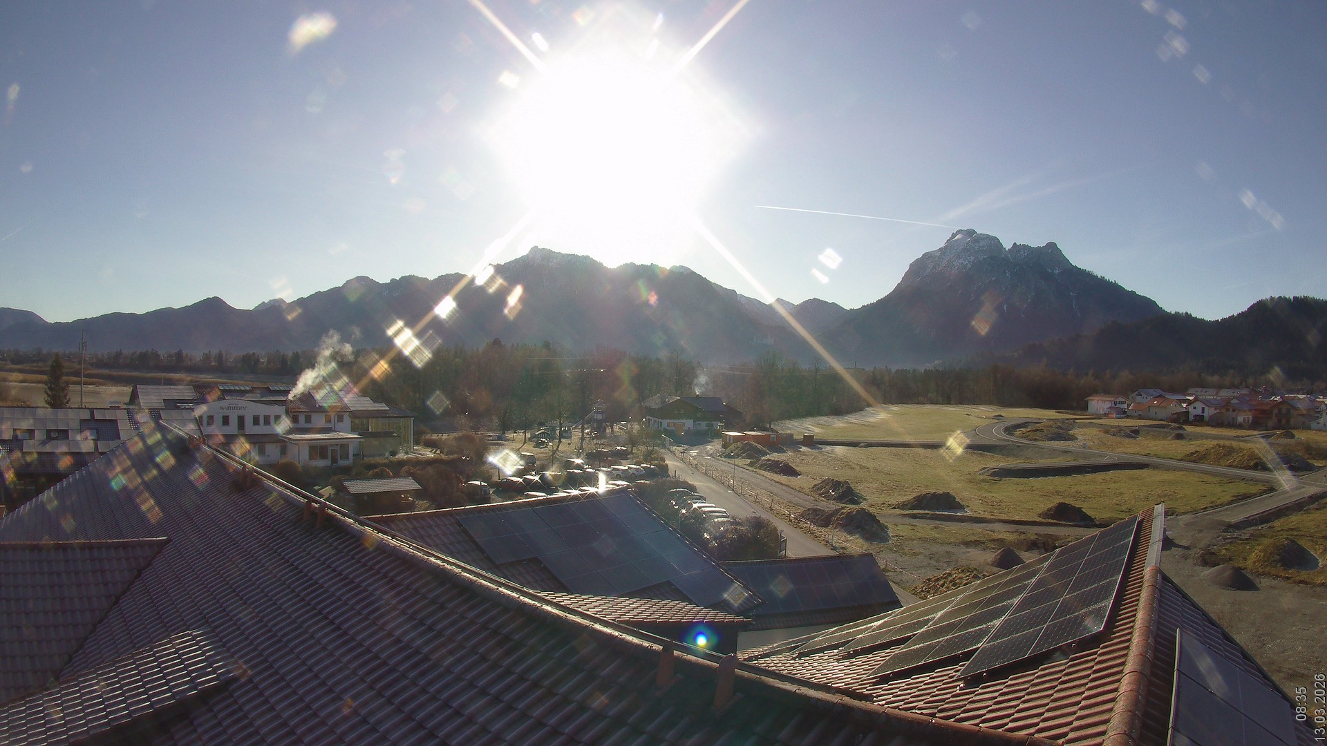 Archived image Webcam View from the Hotel Sommer (Allgäu)