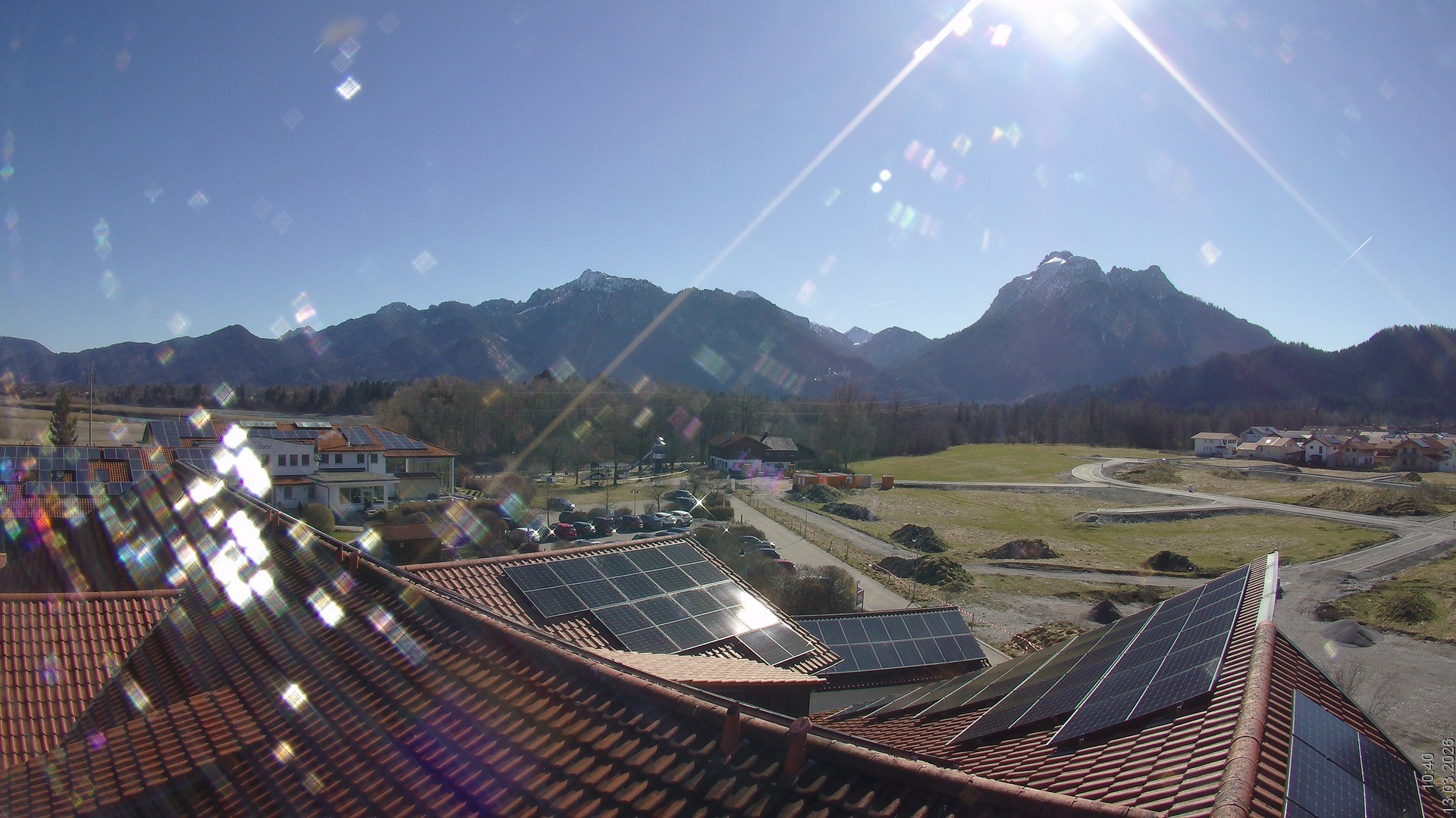 Archived image Webcam View from the Hotel Sommer (Allgäu)