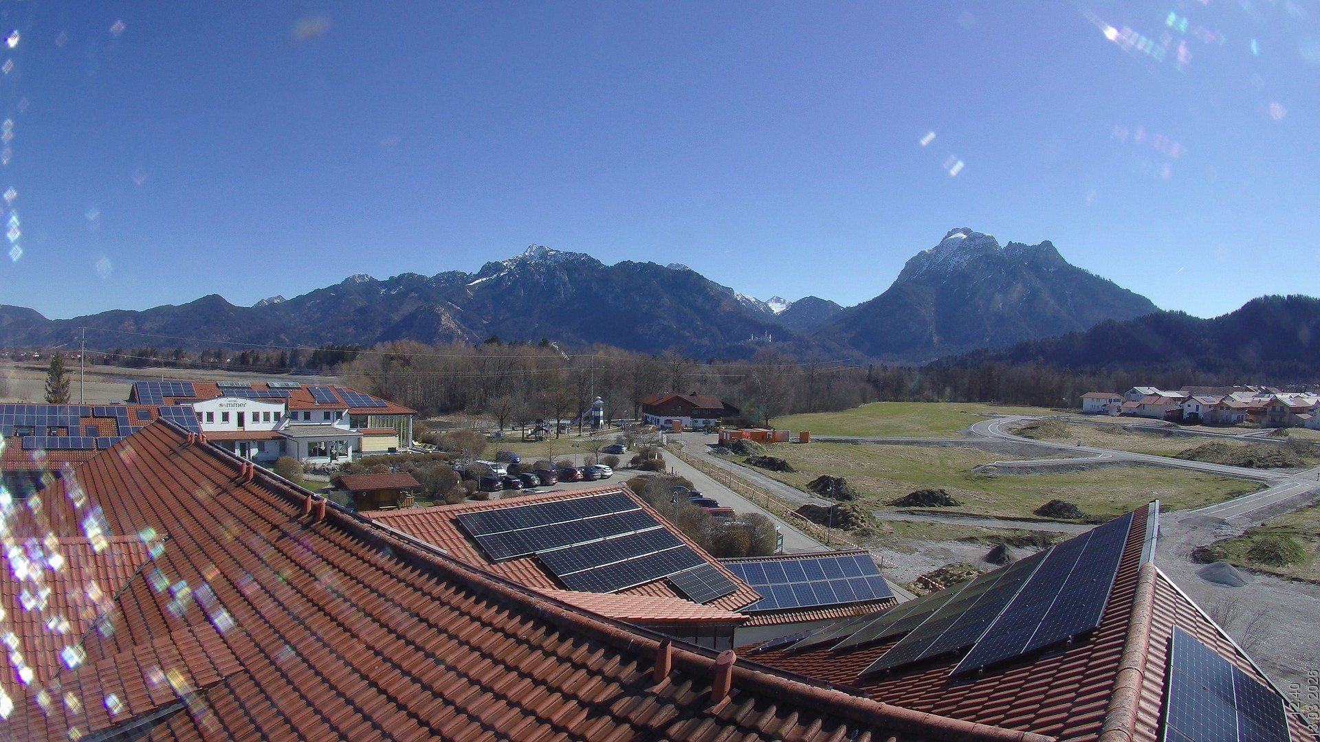 Archived image Webcam View from the Hotel Sommer (Allgäu)