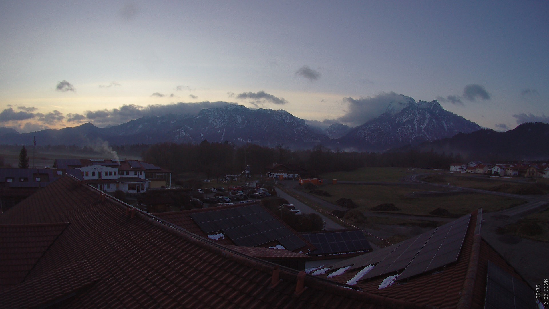 Archiv Foto Webcam Füssen: Ausblick vom Hotel Sommer