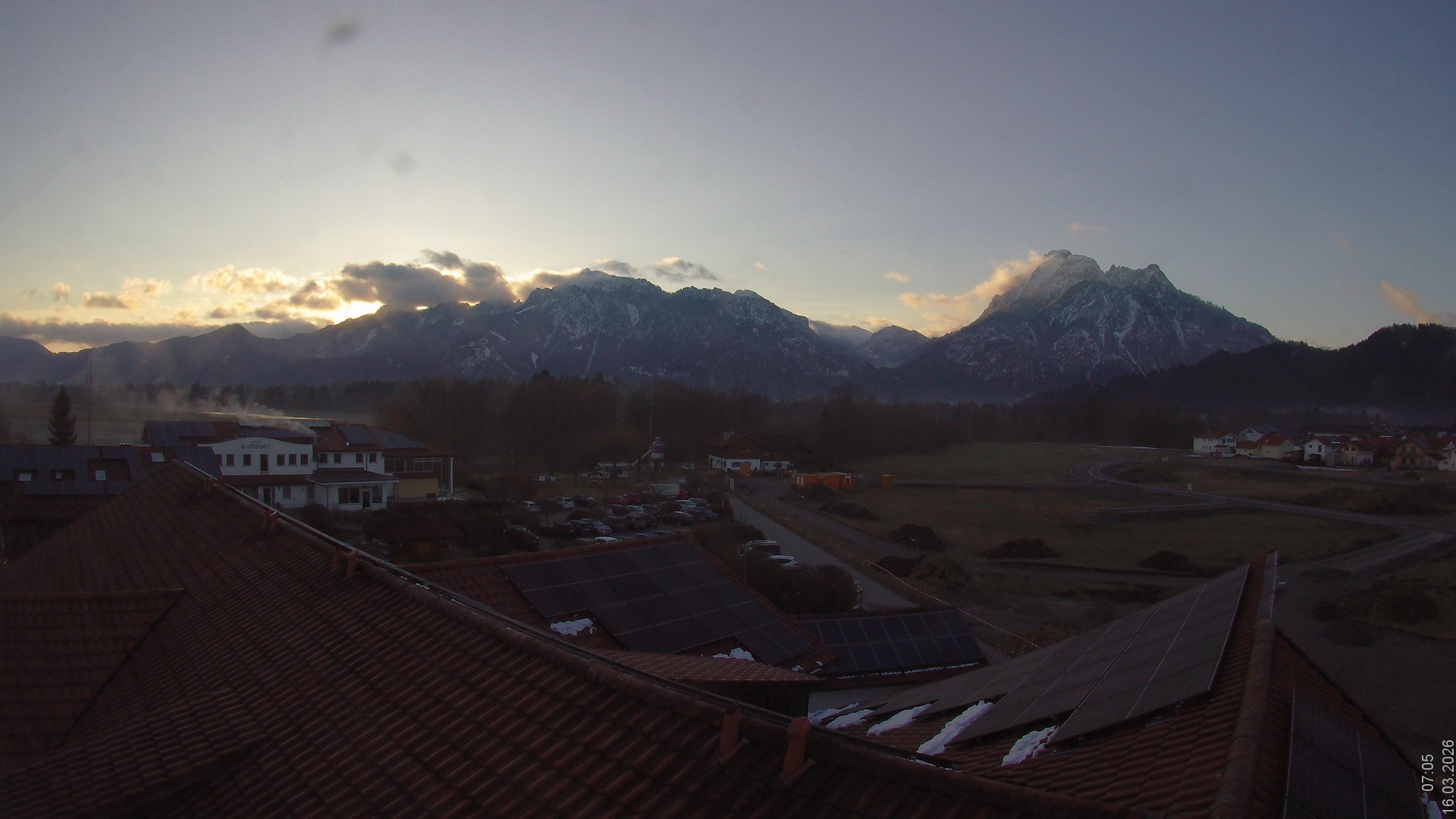 Archiv Foto Webcam Füssen: Ausblick vom Hotel Sommer