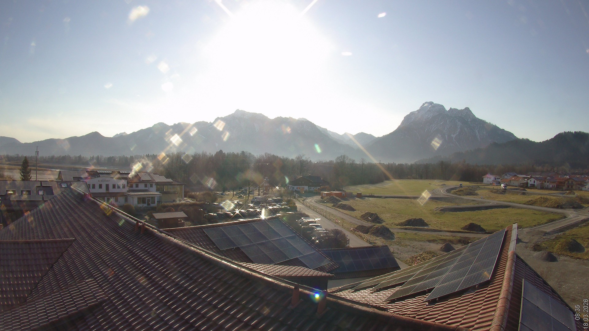Archiv Foto Webcam Füssen: Ausblick vom Hotel Sommer
