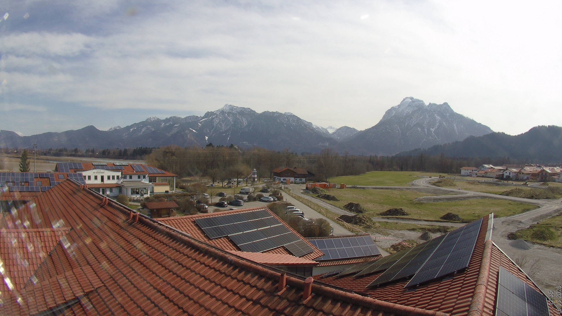 Archiv Foto Webcam Füssen: Ausblick vom Hotel Sommer