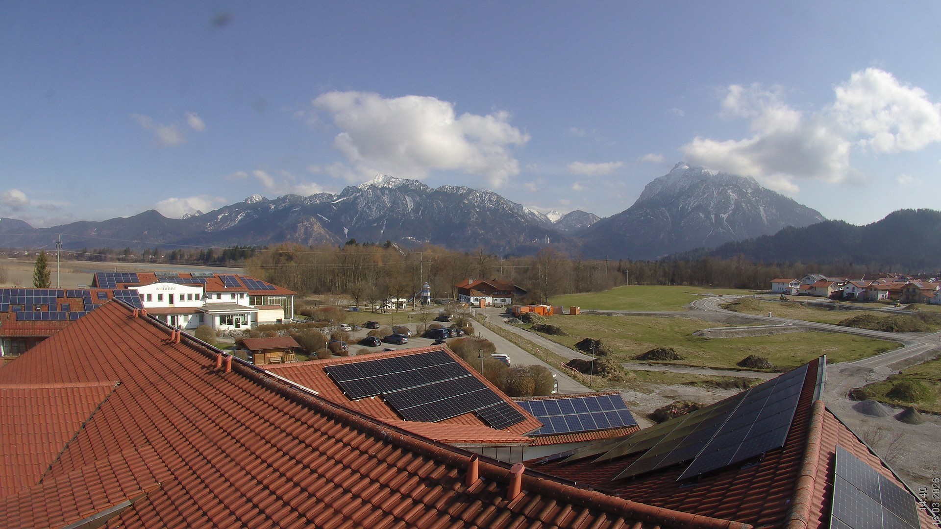 Archiv Foto Webcam Füssen: Ausblick vom Hotel Sommer